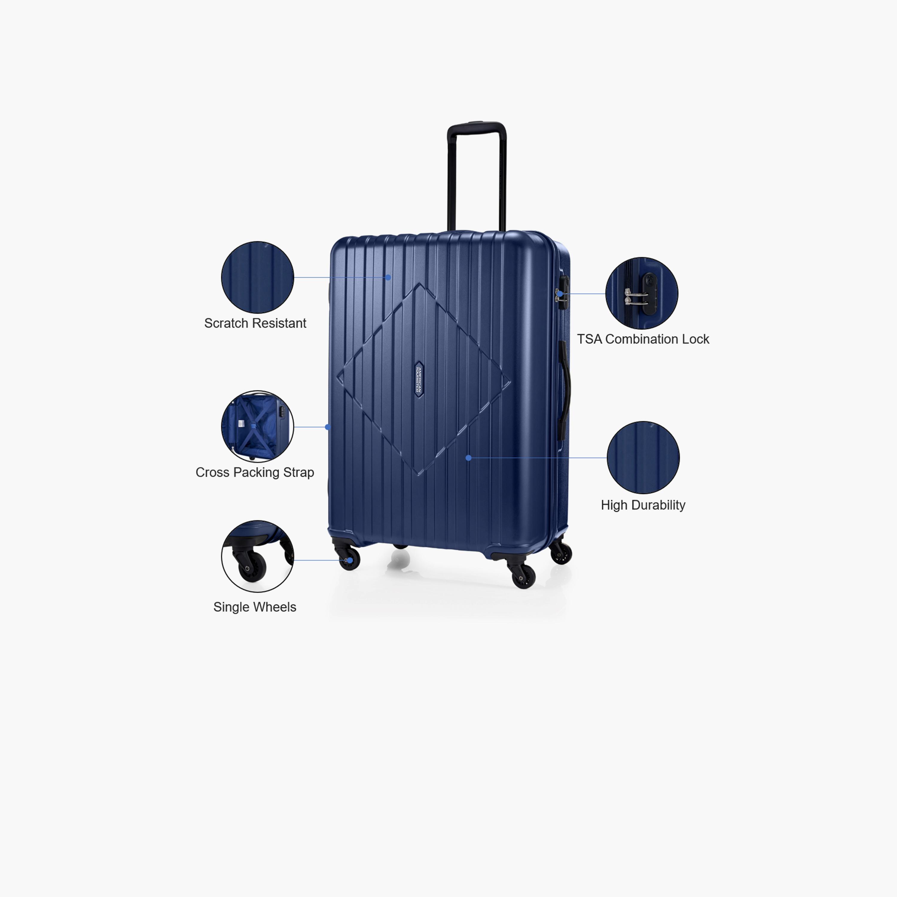 American Tourister Skytrac 79 CM Large Check-in ABS Hard Sided 4-Wheeler Spinner Luggage Trolley Bag with TSA Lock-travel-luggagesandbags-luggage-image-3