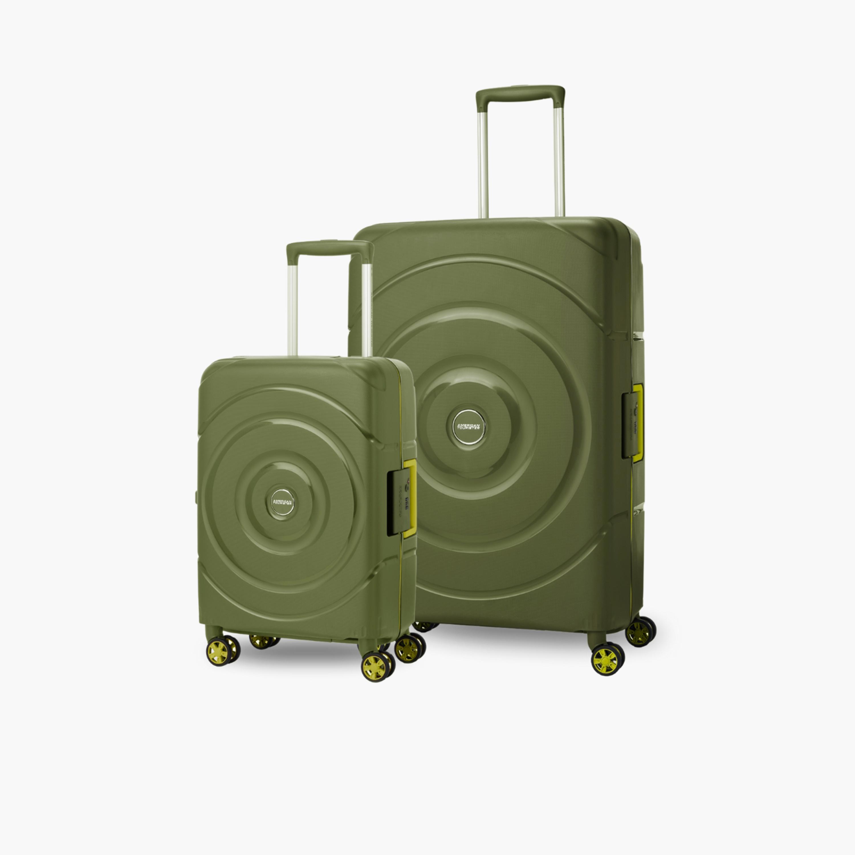 Buy American Tourister Circurity Set of 2 Polypropylene Hard Sided 4 Wheeler Spinner Luggage Trolley Bag with TSA Lock Online Centrepoint KSA