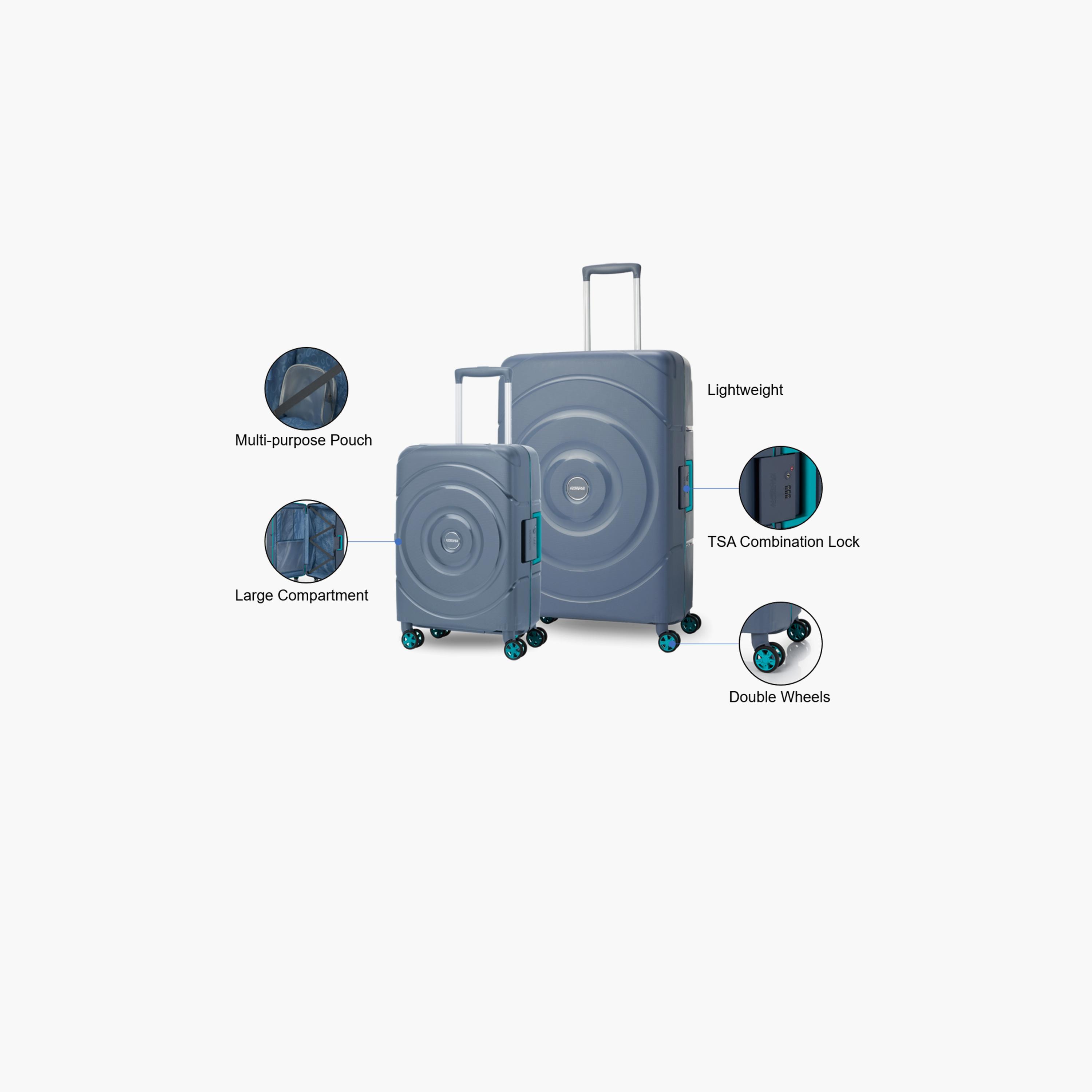 American Tourister Circurity Set of 2 Polypropylene Hard Sided 4-Wheeler Spinner Luggage Trolley Bag with TSA Lock-travel-luggagesandbags-luggage-image-7