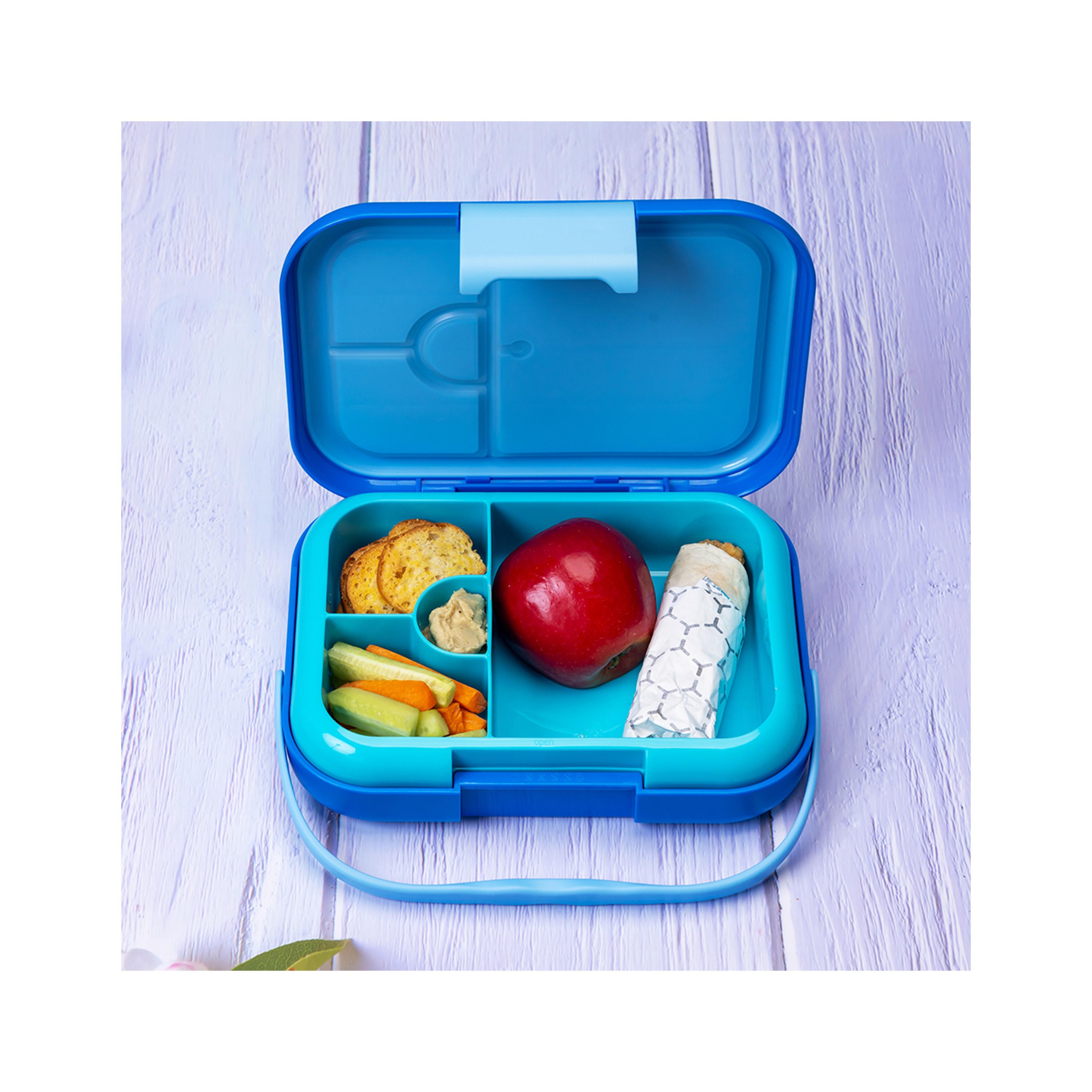 Eazy Kids 4 Compartment Bento Lunch Box, Mat, 900 ml-school-lunchessentials-lunchboxes-image-11