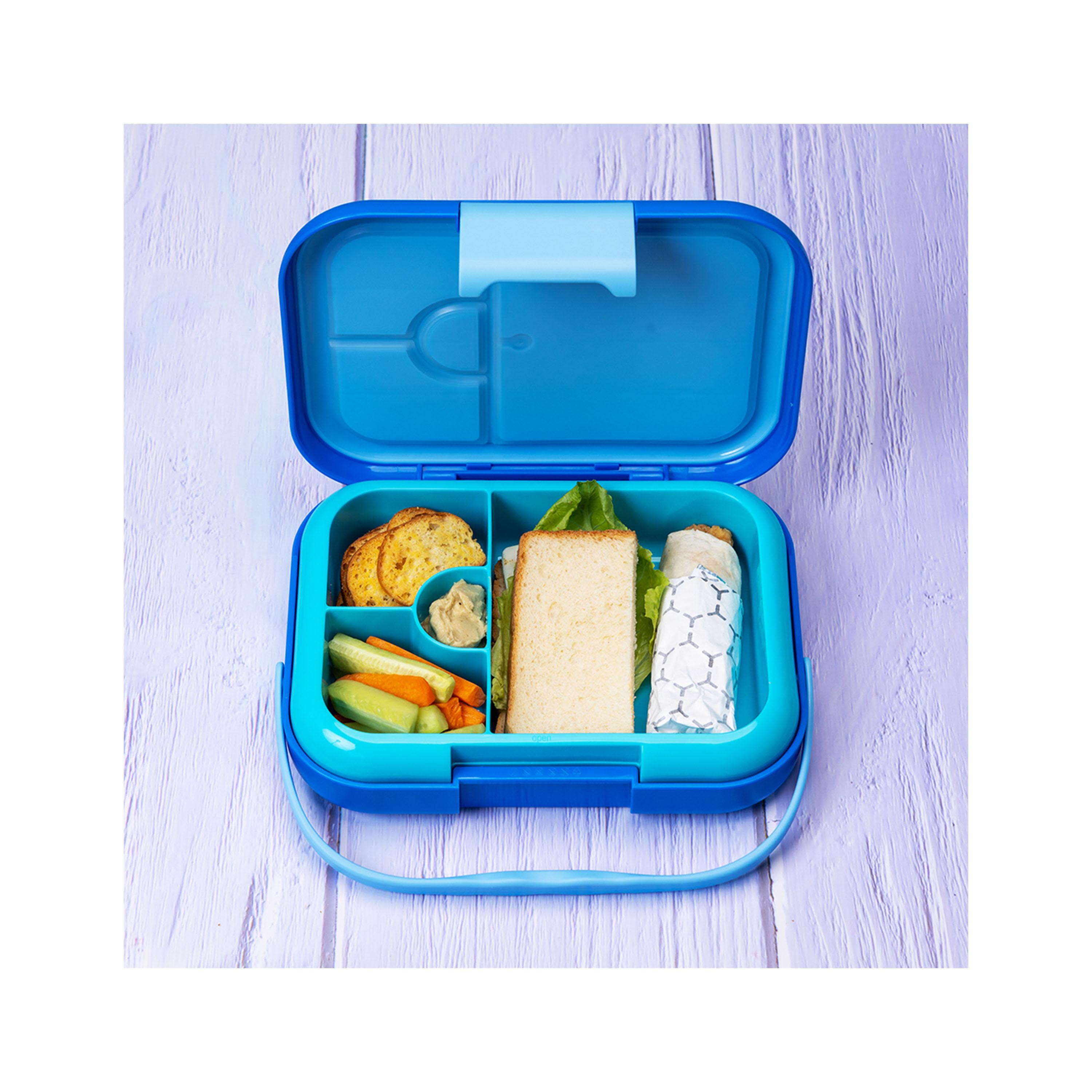 Eazy Kids 4 Compartment Bento Lunch Box, Mat, 900 ml-school-lunchessentials-lunchboxes-image-5