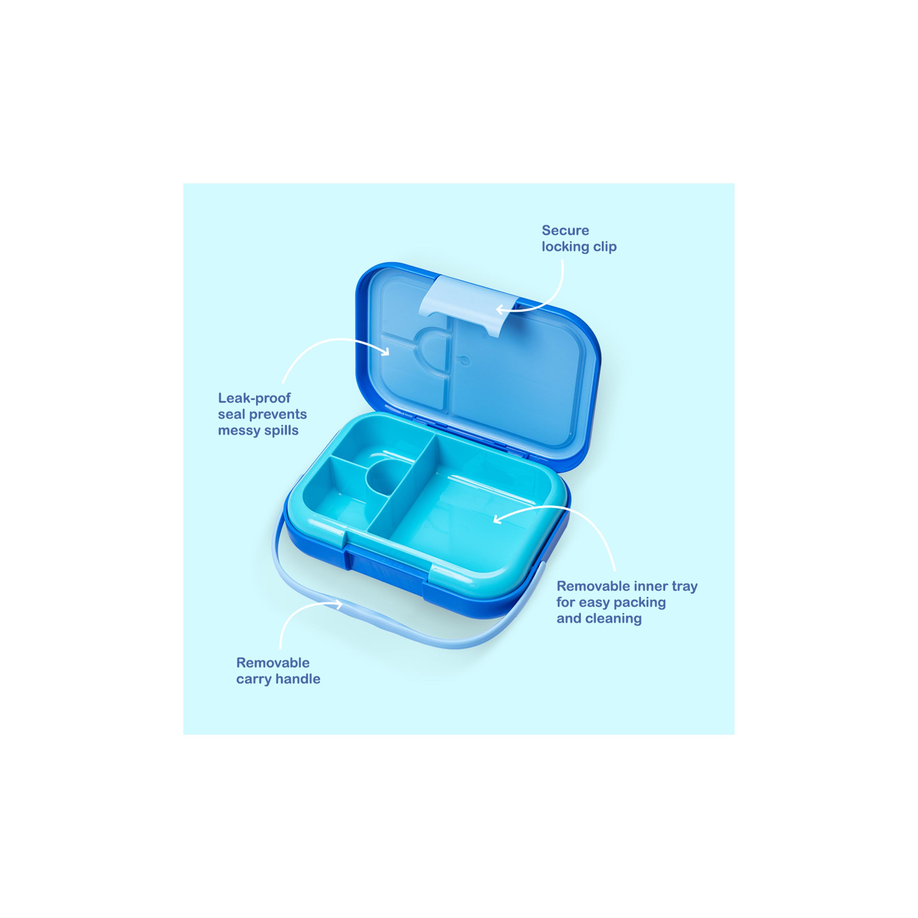 Eazy Kids 4 Compartment Bento Lunch Box, Mat, 900 ml-school-lunchessentials-lunchboxes-image-6