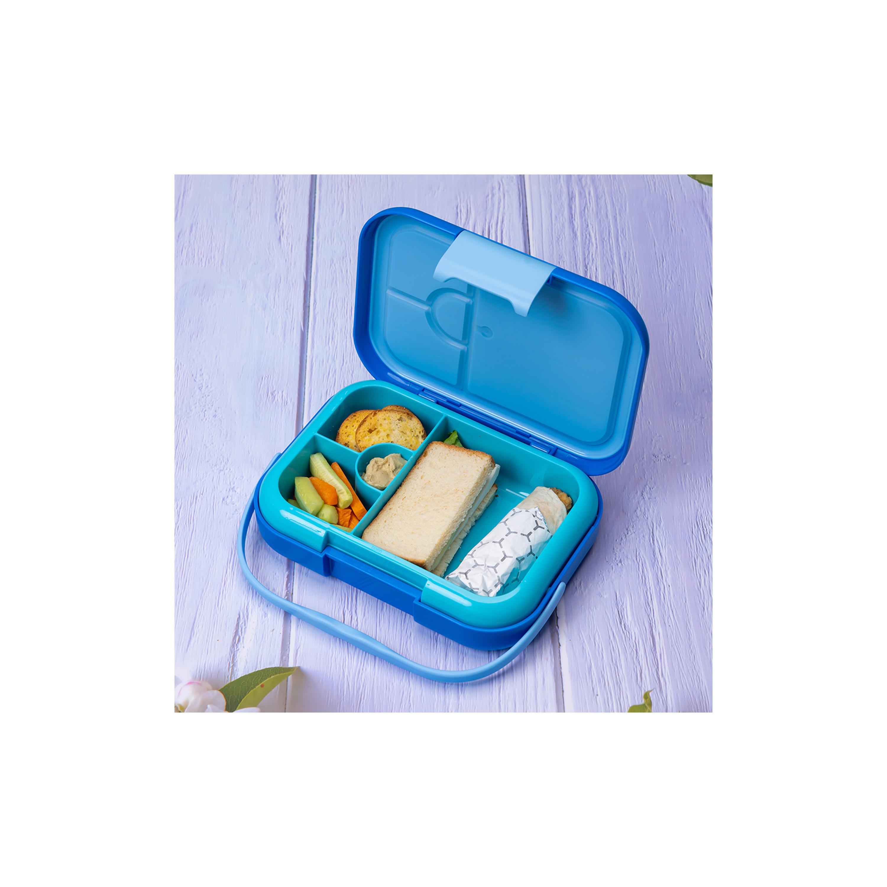 Eazy Kids 4 Compartment Bento Lunch Box, Mat, 900 ml-school-lunchessentials-lunchboxes-image-7