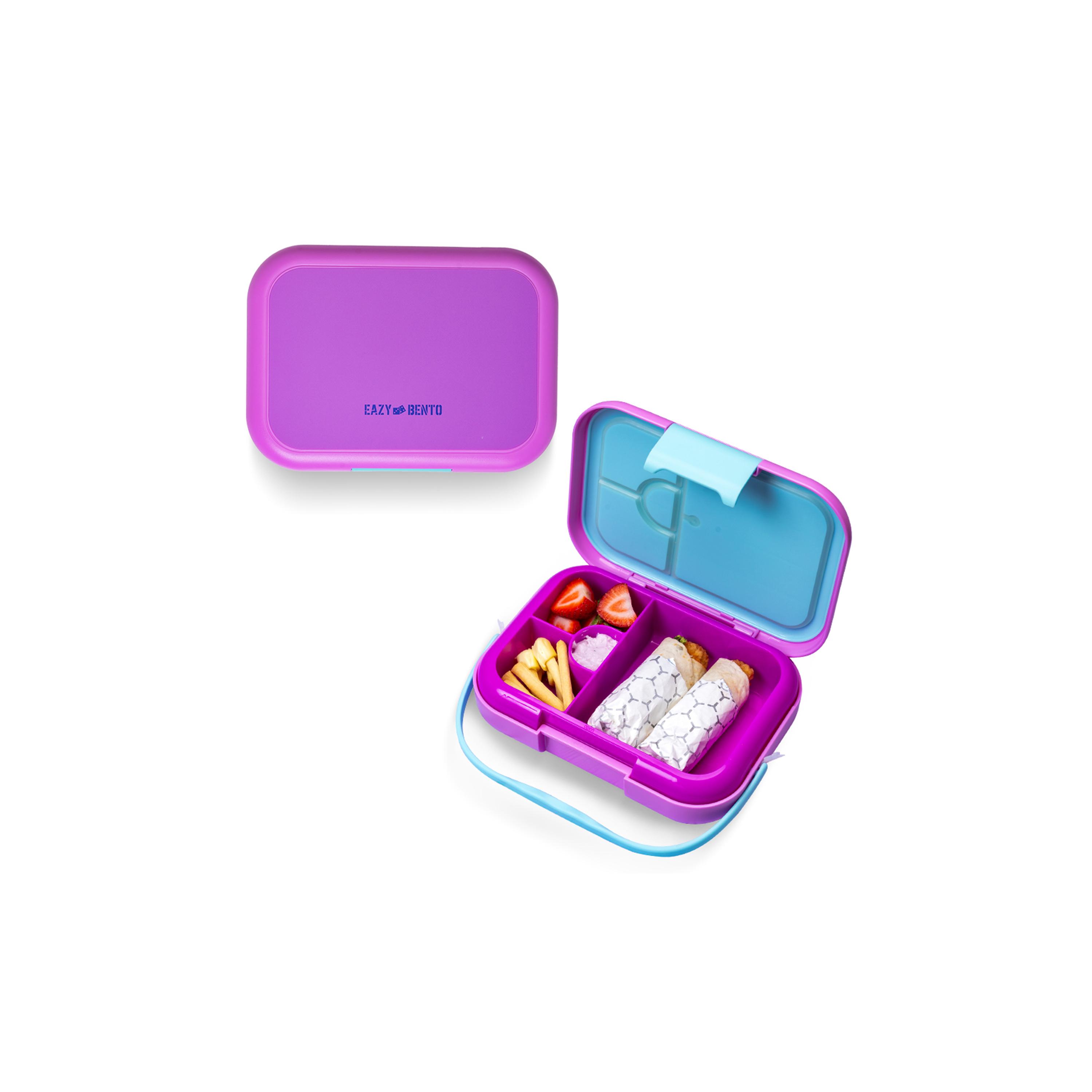 Eazy Kids 4 Compartment Bento Lunch Box, Mat, 900 ml-school-lunchessentials-lunchboxes-image-1