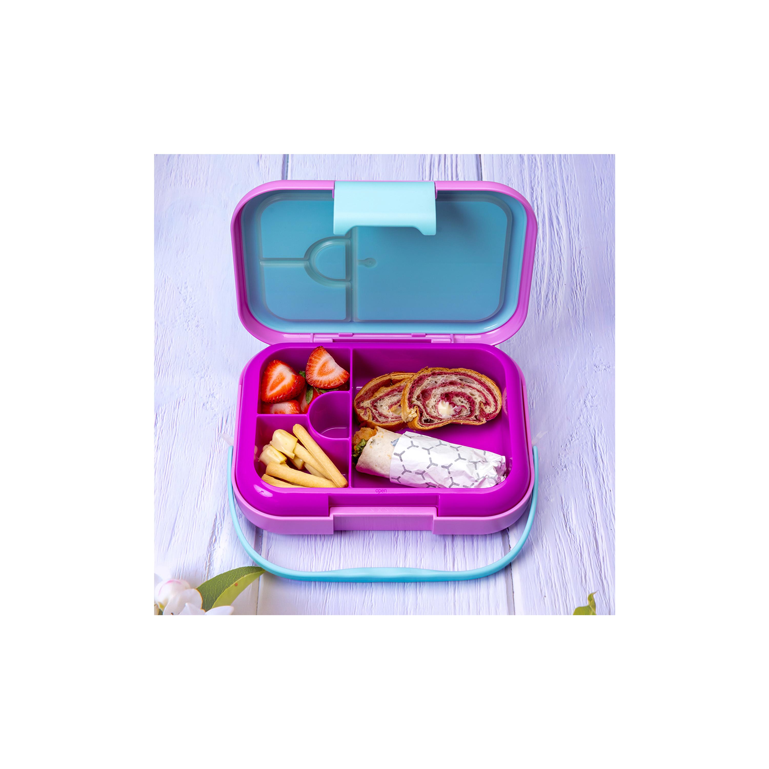 Eazy Kids 4 Compartment Bento Lunch Box, Mat, 900 ml-school-lunchessentials-lunchboxes-image-11