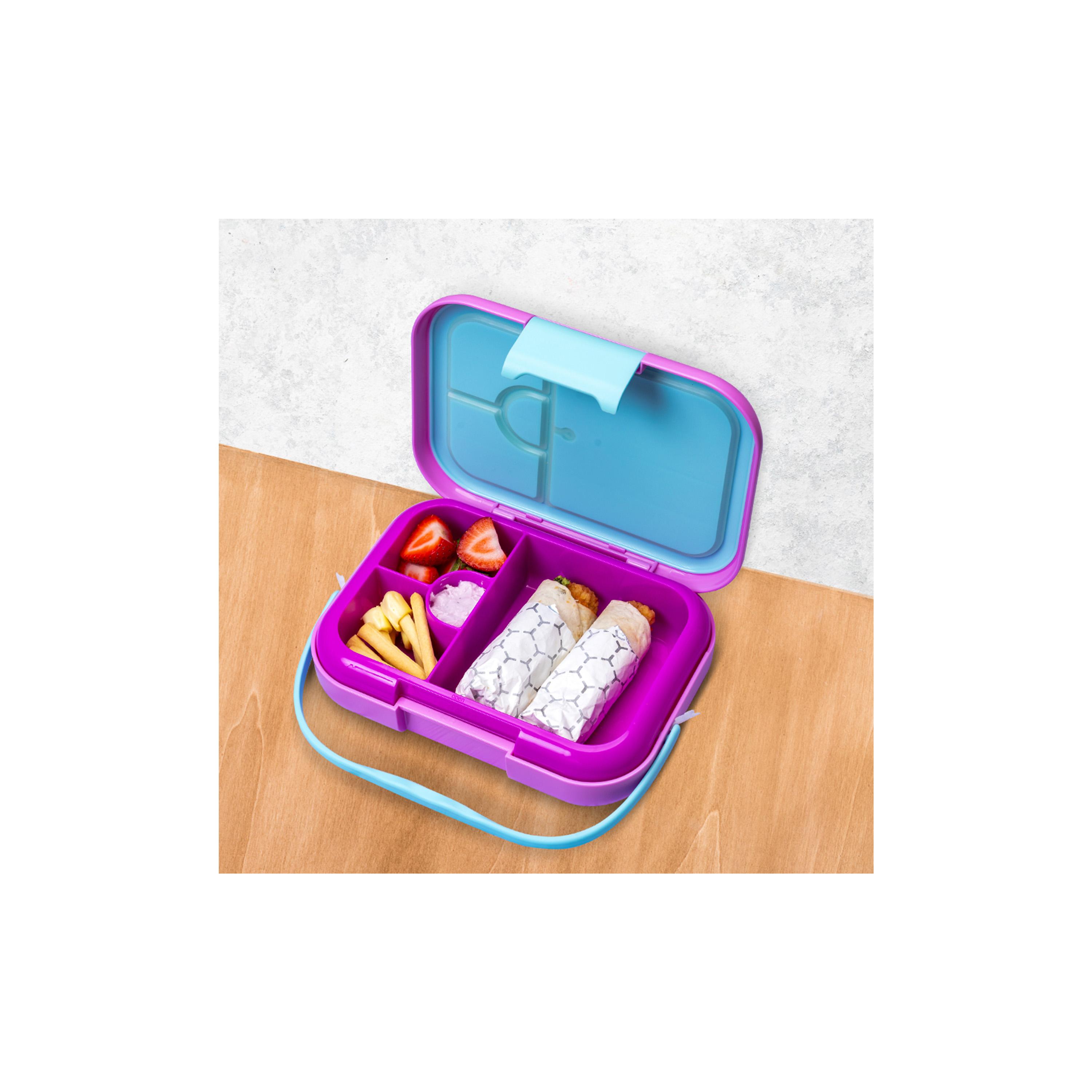 Eazy Kids 4 Compartment Bento Lunch Box, Mat, 900 ml-school-lunchessentials-lunchboxes-image-12
