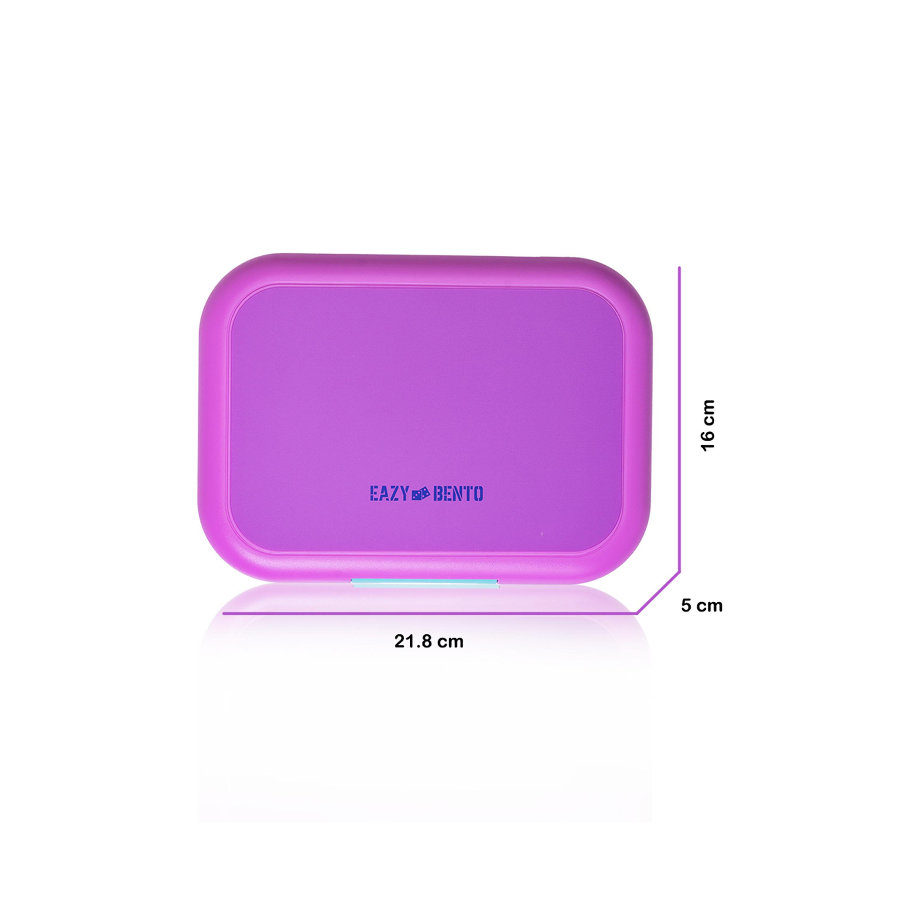 Eazy Kids 4 Compartment Bento Lunch Box, Mat, 900 ml-school-lunchessentials-lunchboxes-image-3
