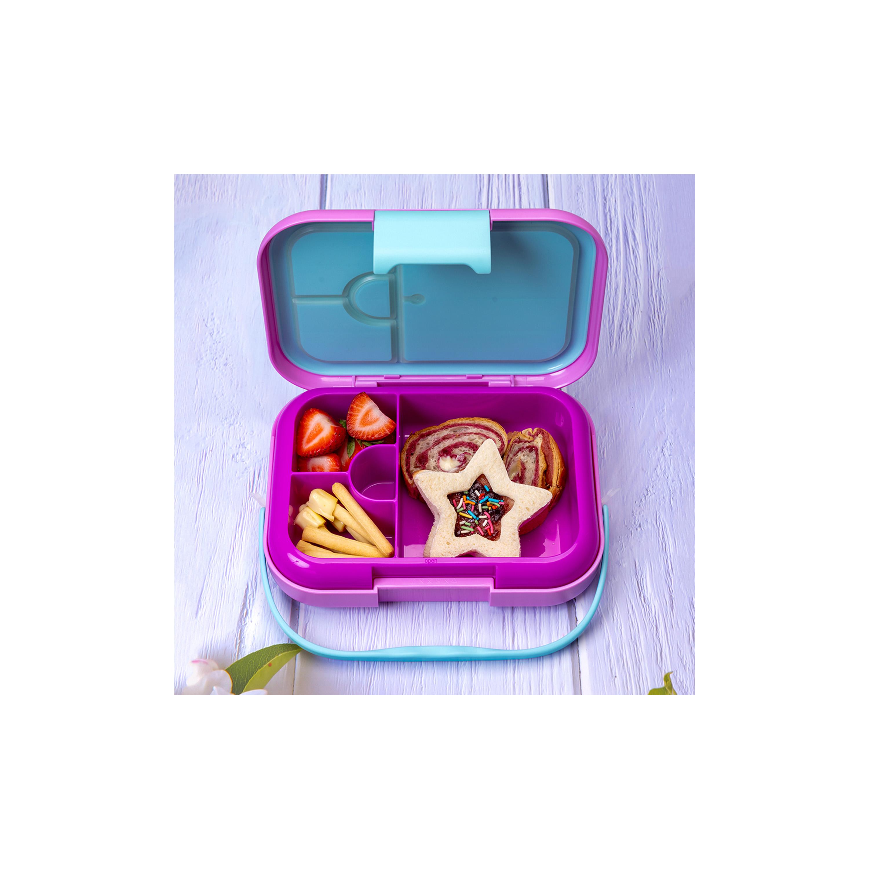 Eazy Kids 4 Compartment Bento Lunch Box, Mat, 900 ml-school-lunchessentials-lunchboxes-image-5