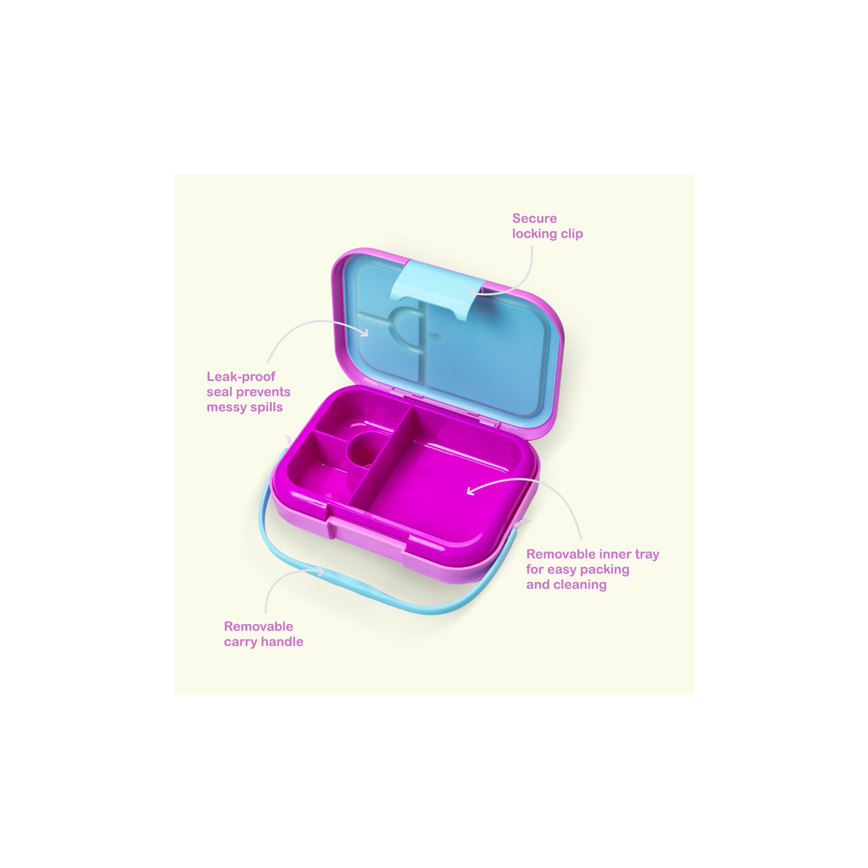 Eazy Kids 4 Compartment Bento Lunch Box, Mat, 900 ml-school-lunchessentials-lunchboxes-image-6