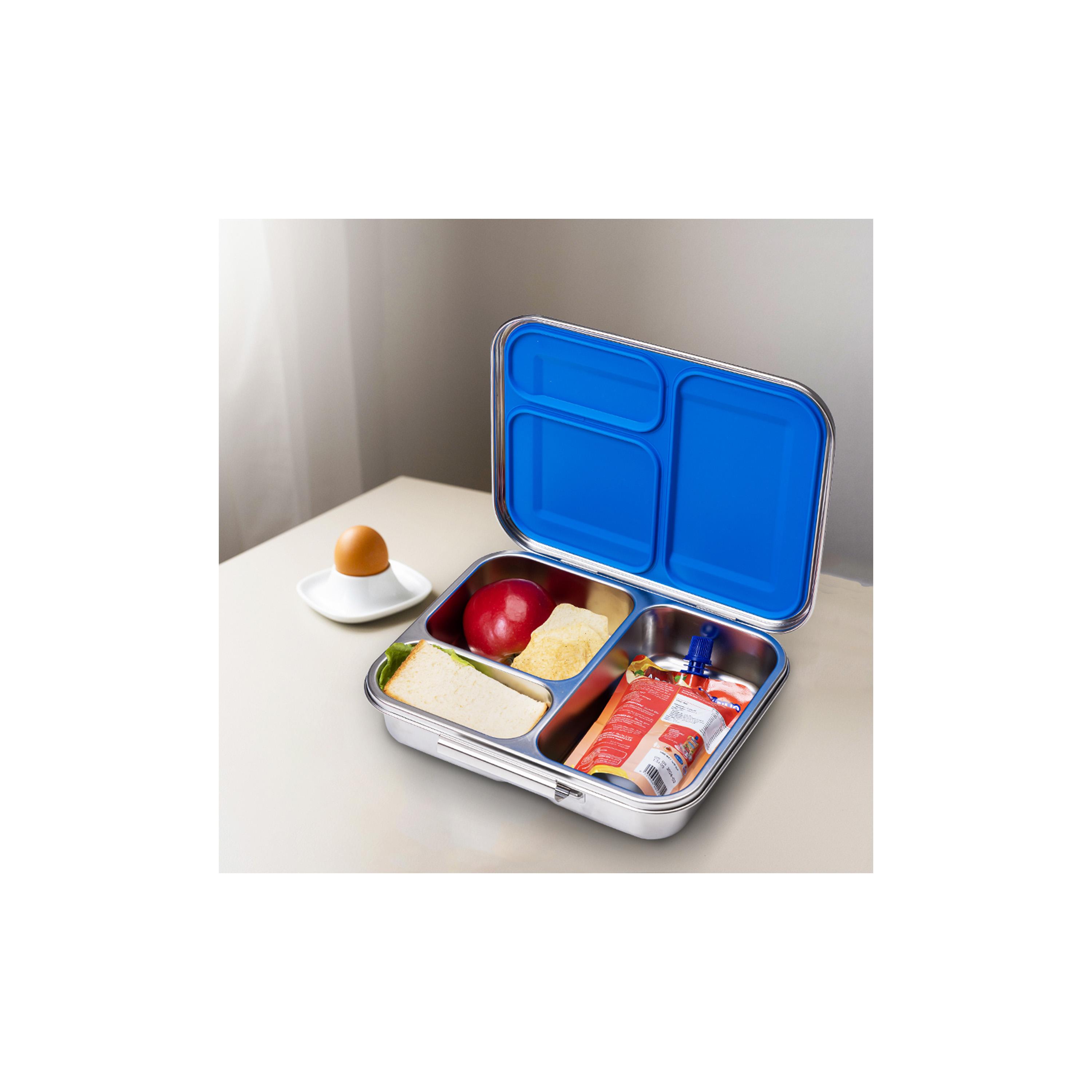 Eazy Kids 3 Compartment Bento Stainless Steel Lunch Box, 1750-school-lunchessentials-lunchboxes-image-3