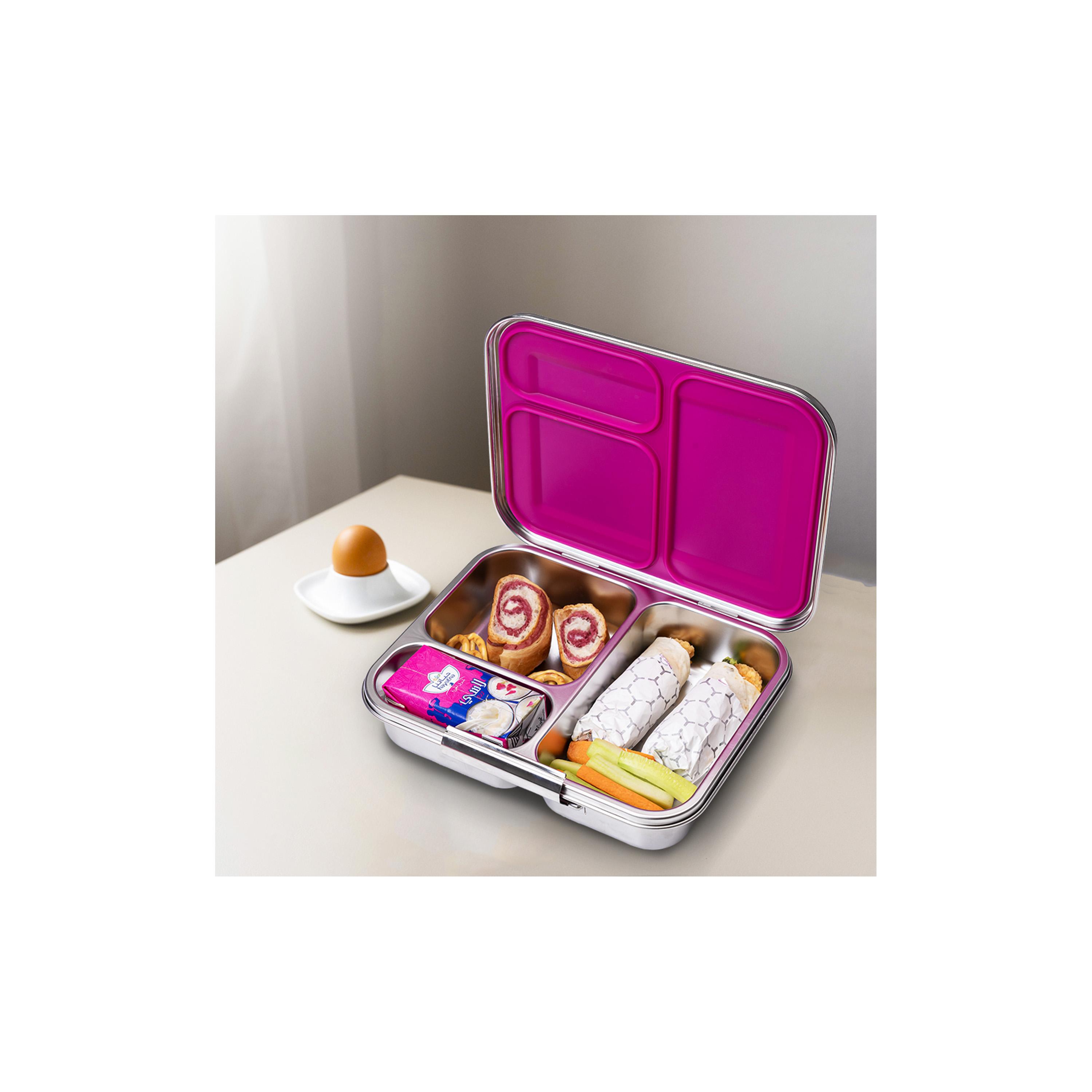 Eazy Kids 3 Compartment Bento Stainless Steel Lunch Box, 1750-school-lunchessentials-lunchboxes-image-3