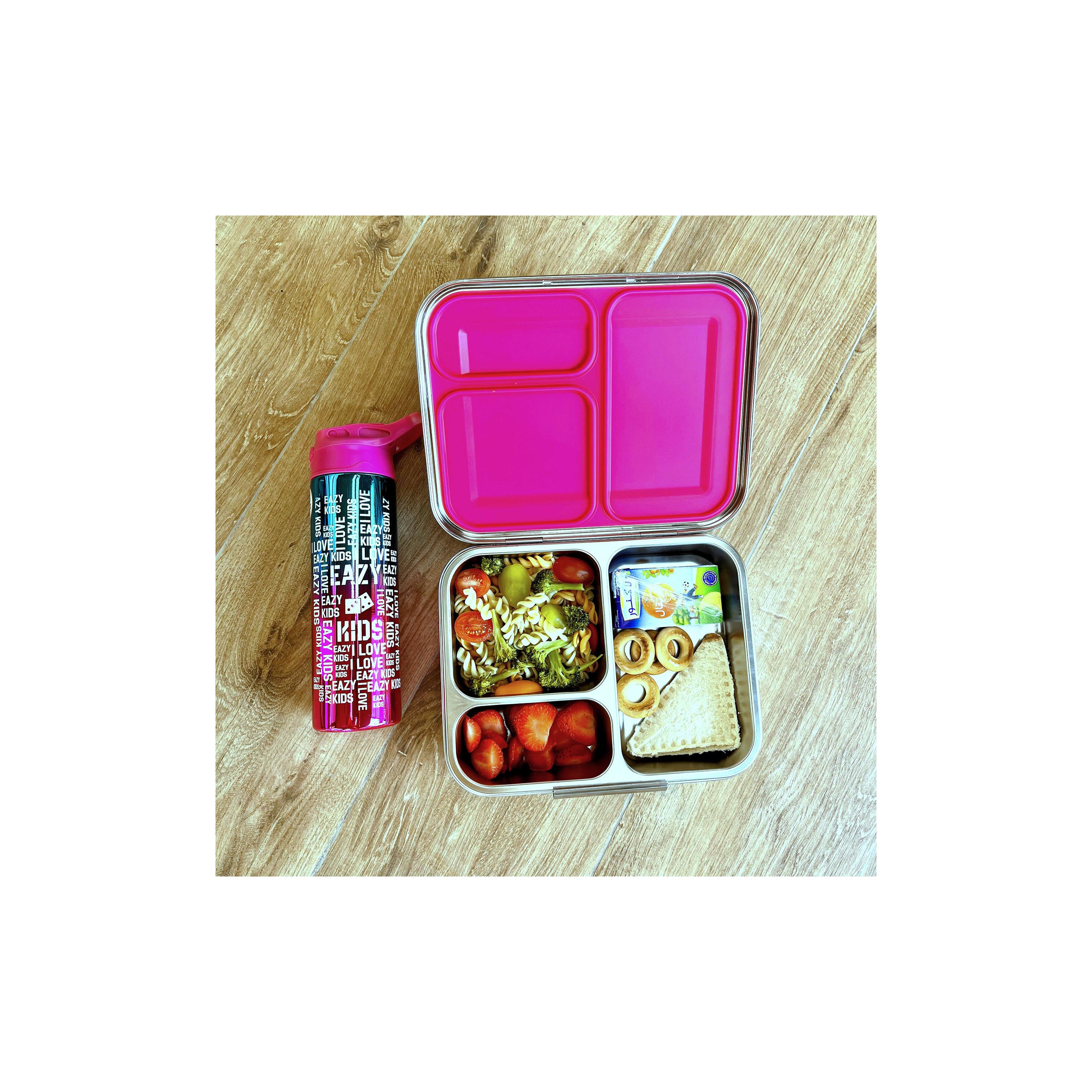 Eazy Kids 3 Compartment Bento Stainless Steel Lunch Box, 1750-school-lunchessentials-lunchboxes-image-9