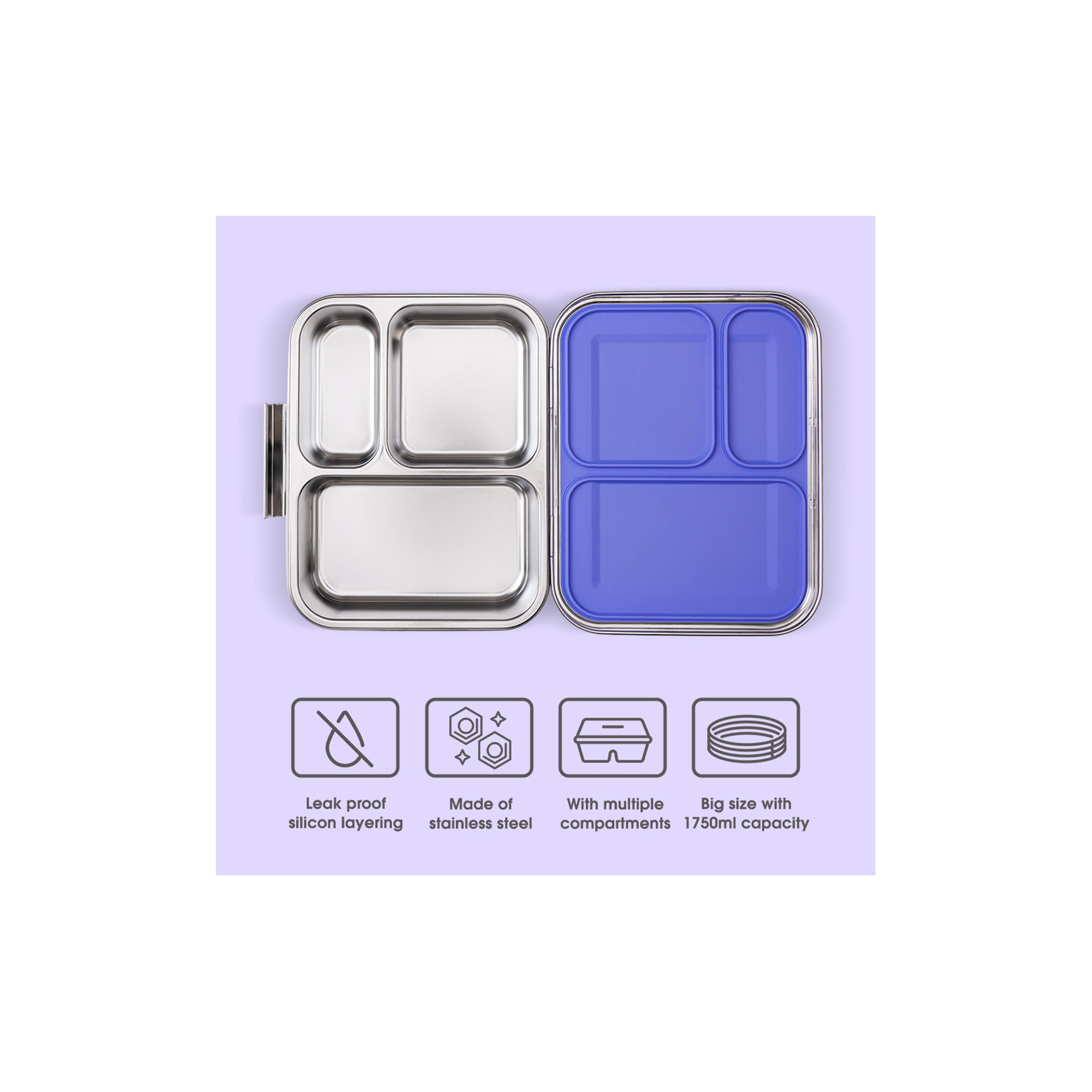 صندوق غداء من الستانلس ستيل 3 أقسام من إيزي كيدز، 1750-school-lunchessentials-lunchboxes-image-6