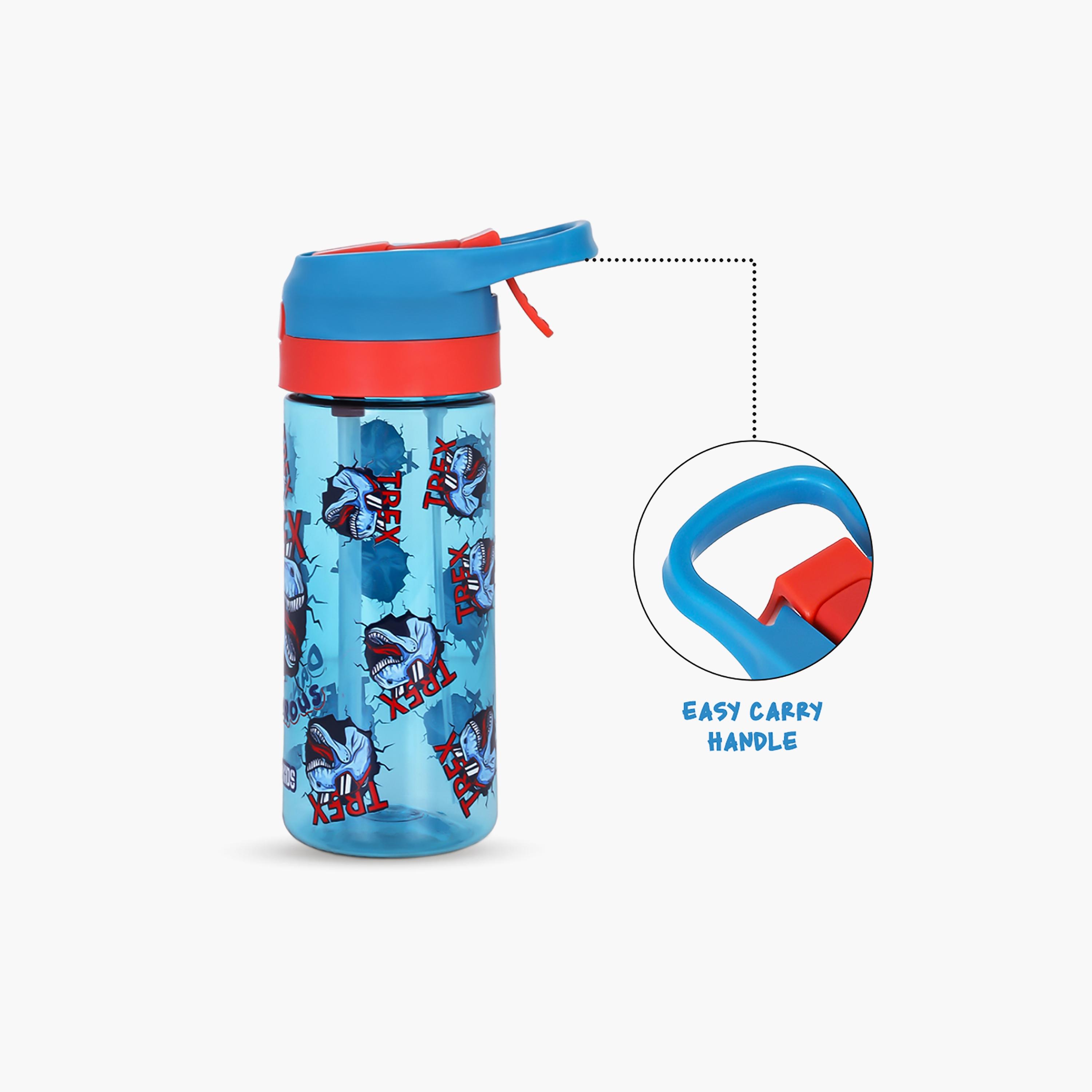 Eazy Kids Tritan Water Bottle with Spray, Dino, Blue, 420ml-school-waterbottles-image-2