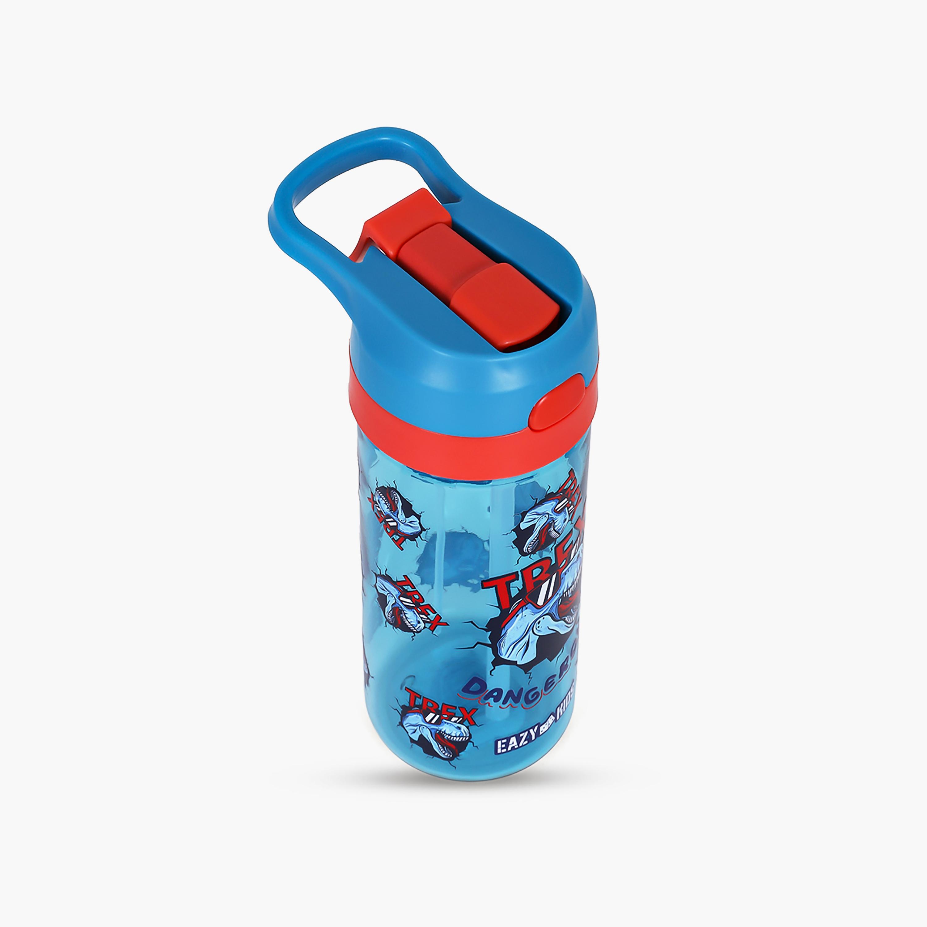 Eazy Kids Tritan Water Bottle with Spray, Dino, Blue, 420ml-school-waterbottles-image-5