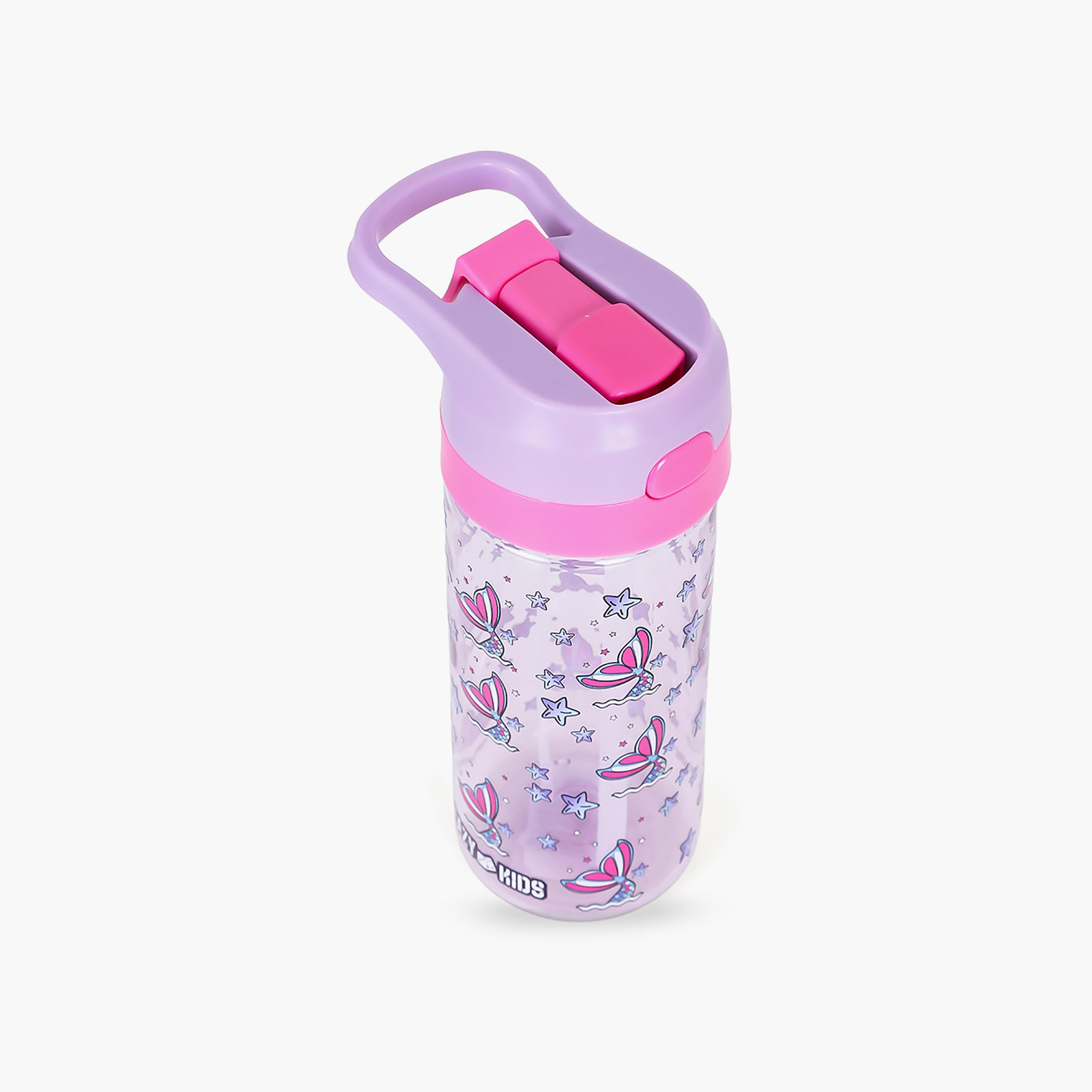 Eazy Kids Tritan Water Bottle with Spray Mermaid, Pink, 420ml-school-waterbottles-image-5