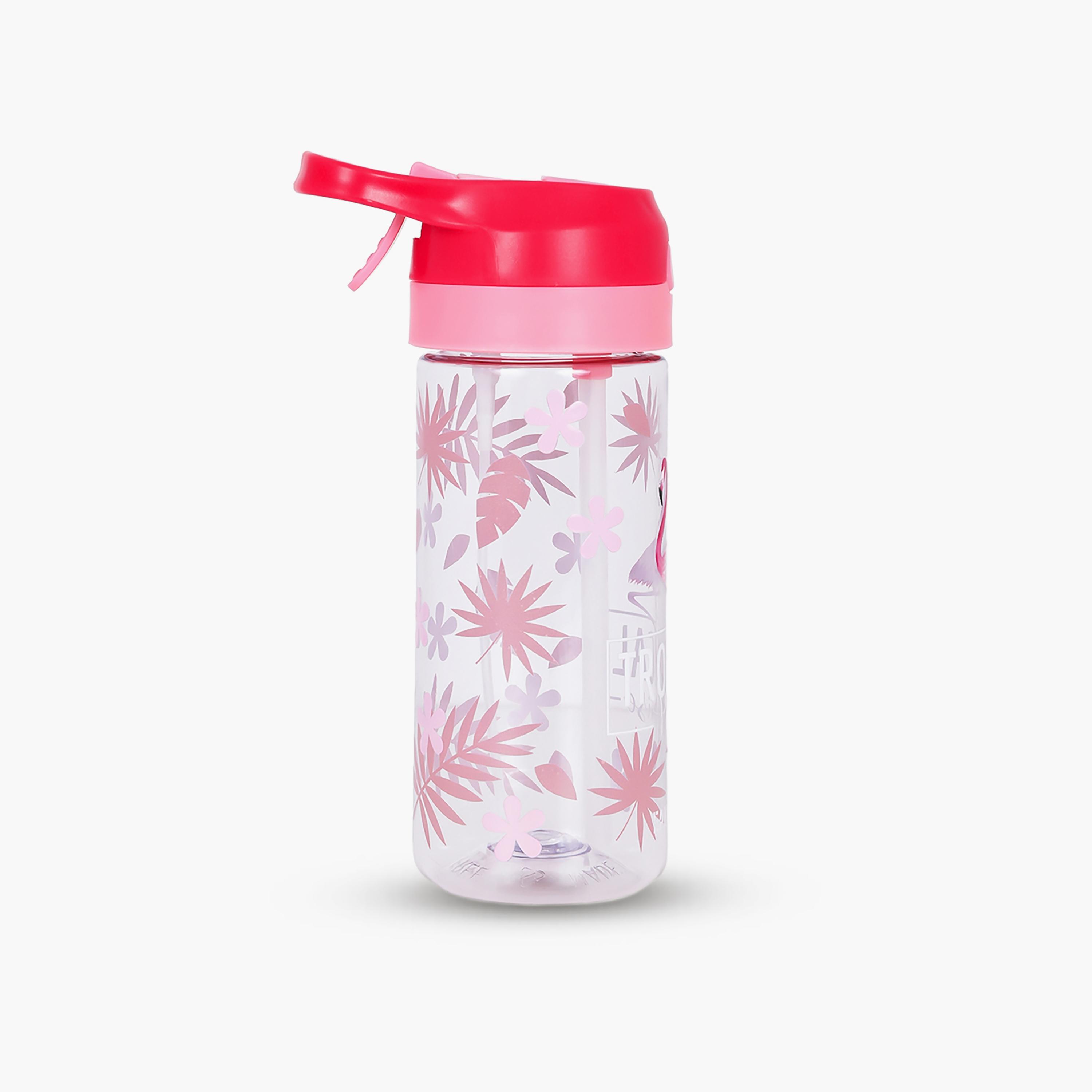 Eazy Kids Tritan Water Bottle with Spray Tropical, Pink, 420ml-school-waterbottles-image-5