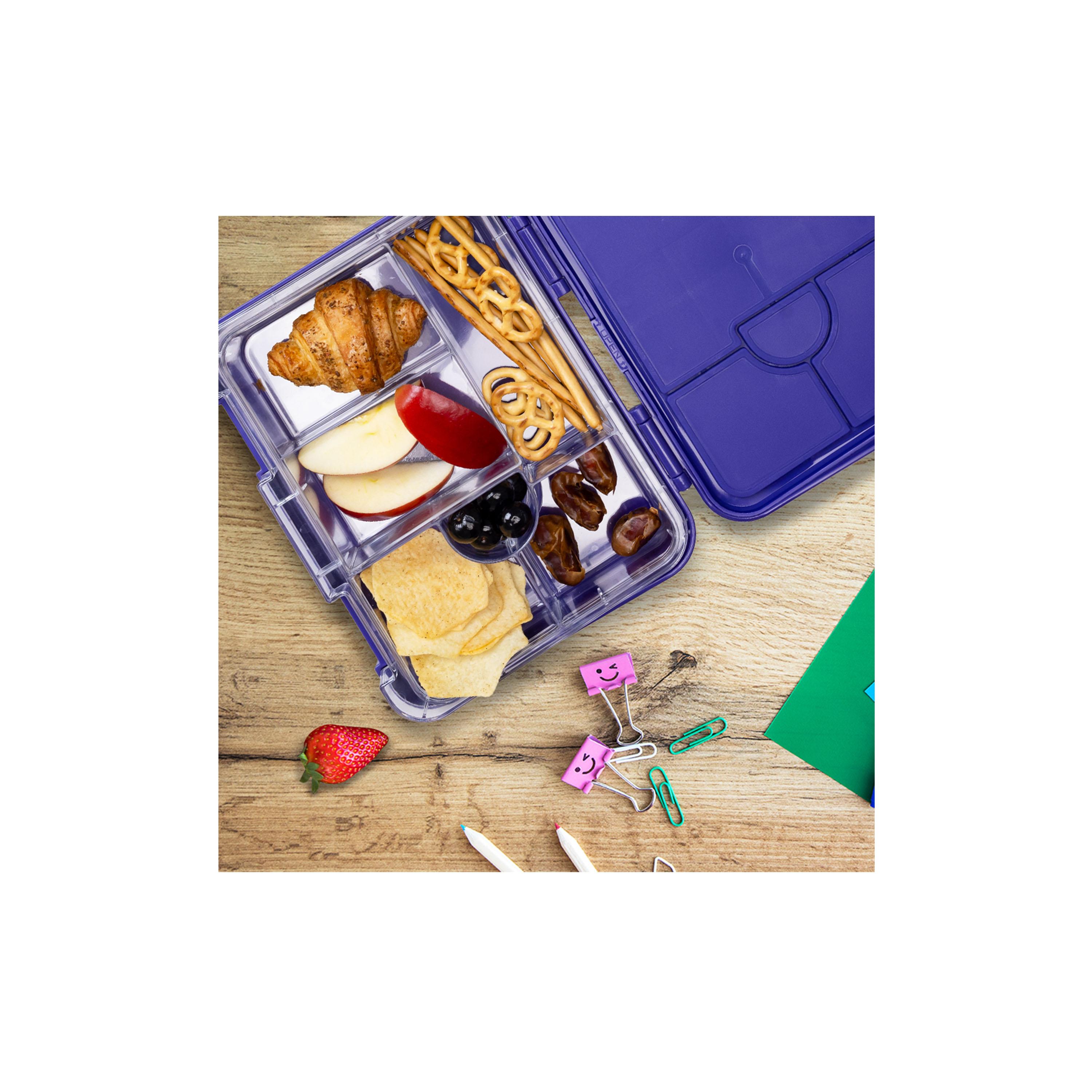 Eazy Kids 6 & 4 Convertible Bento Lunch Box with Sandwich Cutter Set, Outer Space, Blue-school-lunchessentials-lunchboxes-image-4