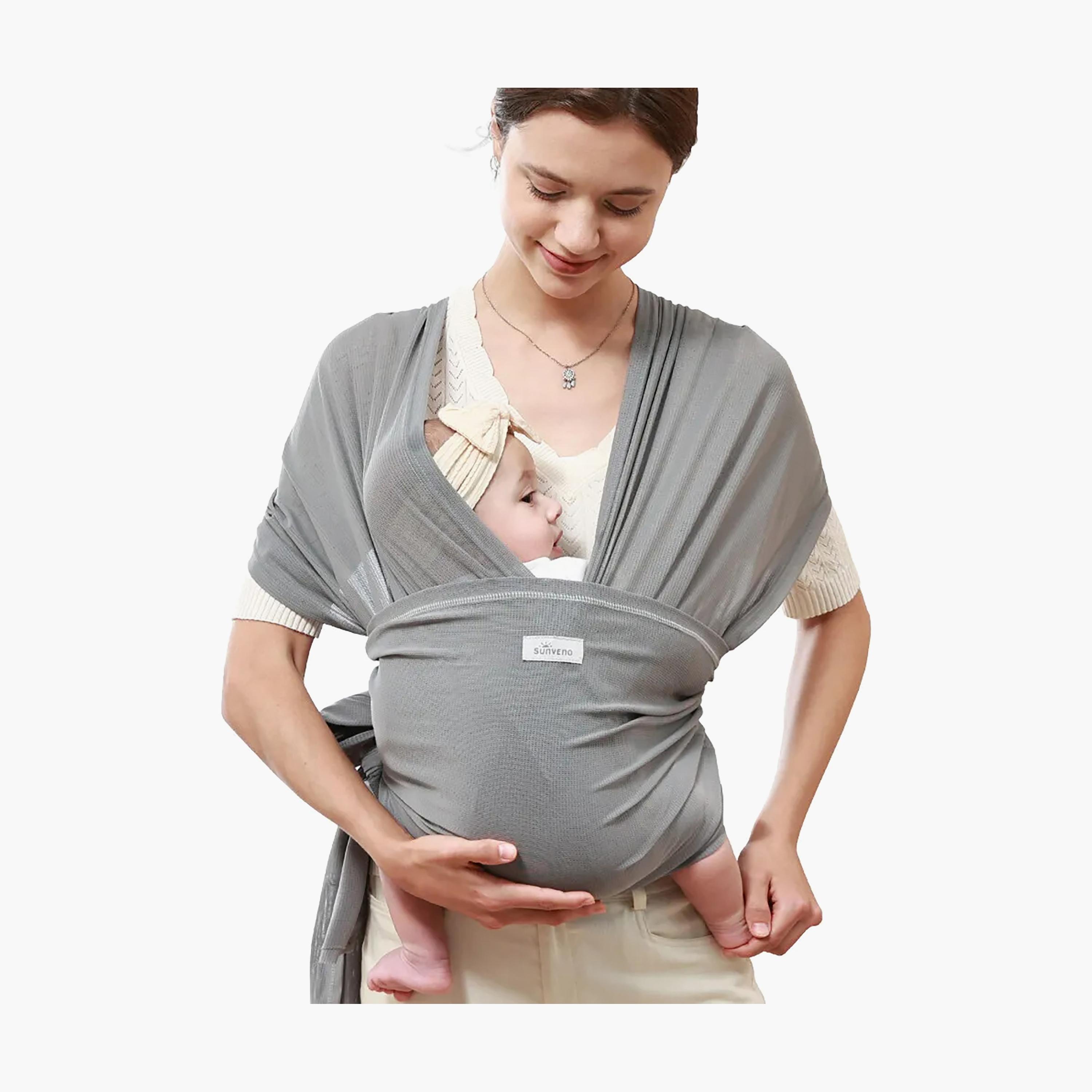 Buy Sunveno Adjustable Baby Wrap Carrier Sling Grey Online Babyshop UAE