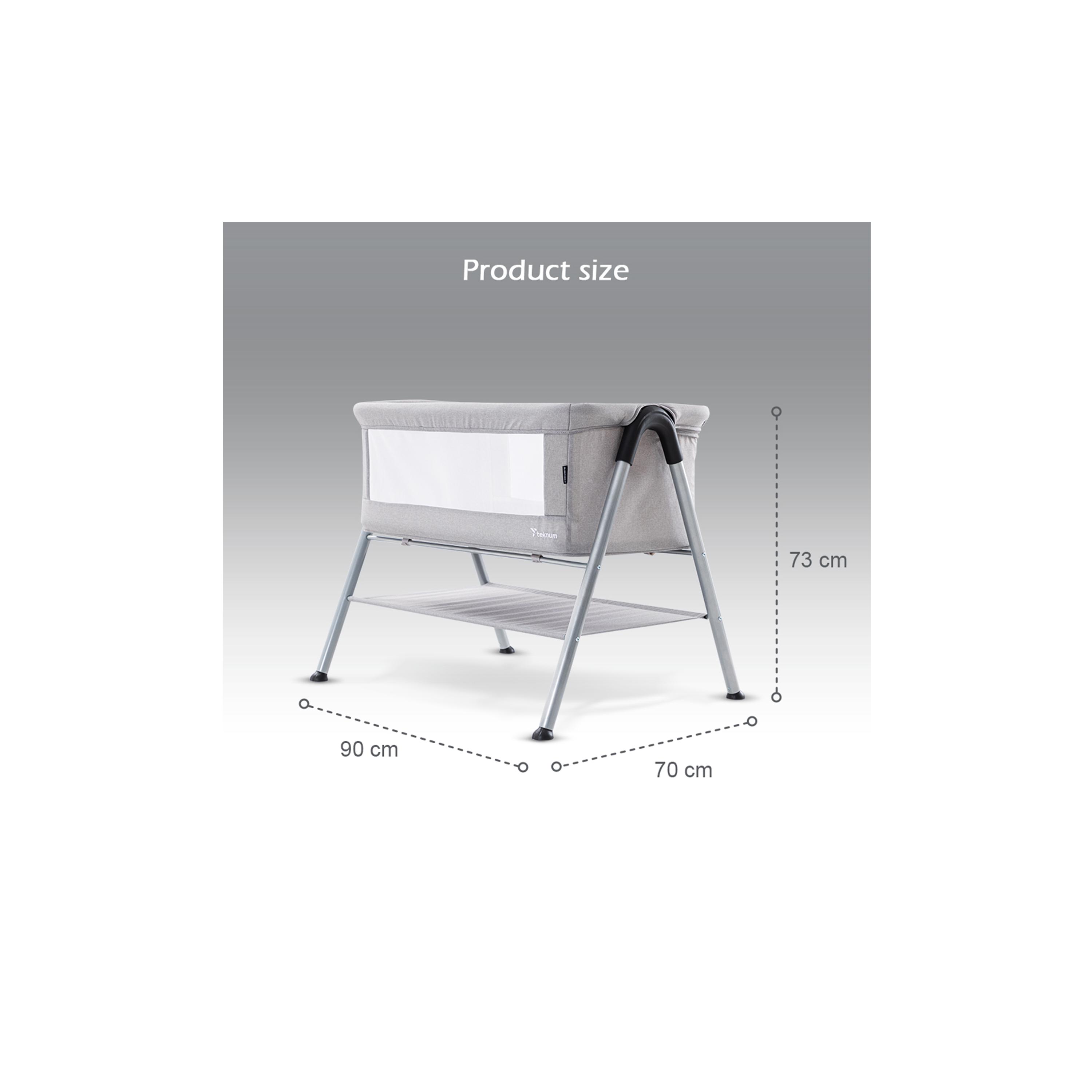 Teknum Sleepzen 2 Bedside Crib Bassinet-baby-nursery-furniture-cribsandbeds-bassinets-image-2