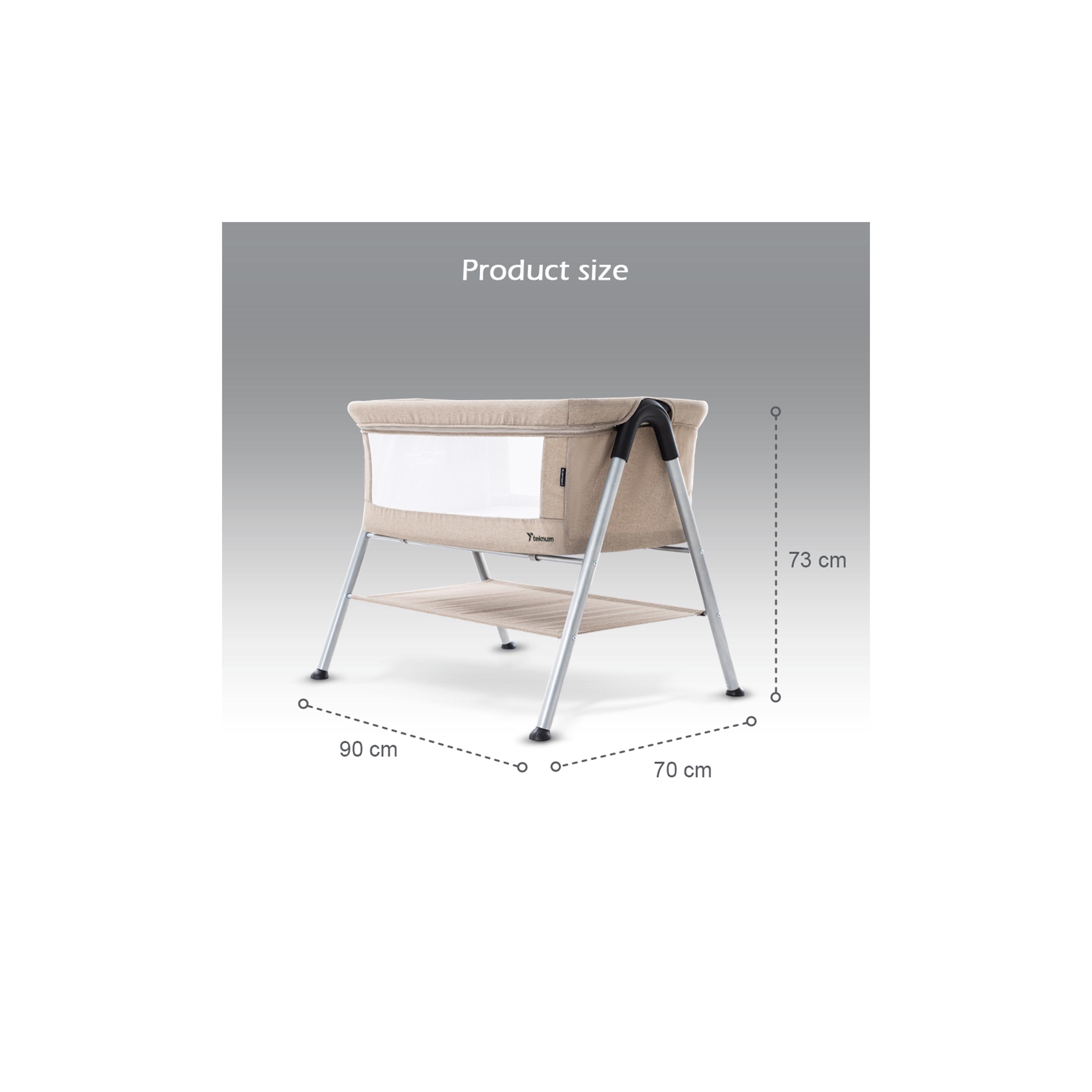 Teknum Sleepzen 2 Bedside Crib Bassinet-baby-nursery-furniture-cribsandbeds-bassinets-image-2