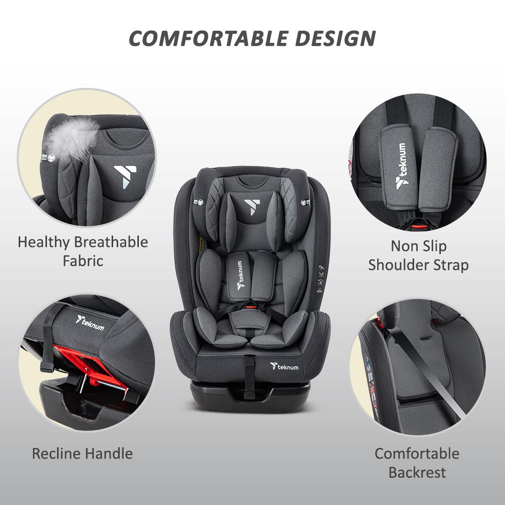 Teknum Evolve 2 Car Seat 0-12yrs - Grey-baby-gear-carseats-image-7
