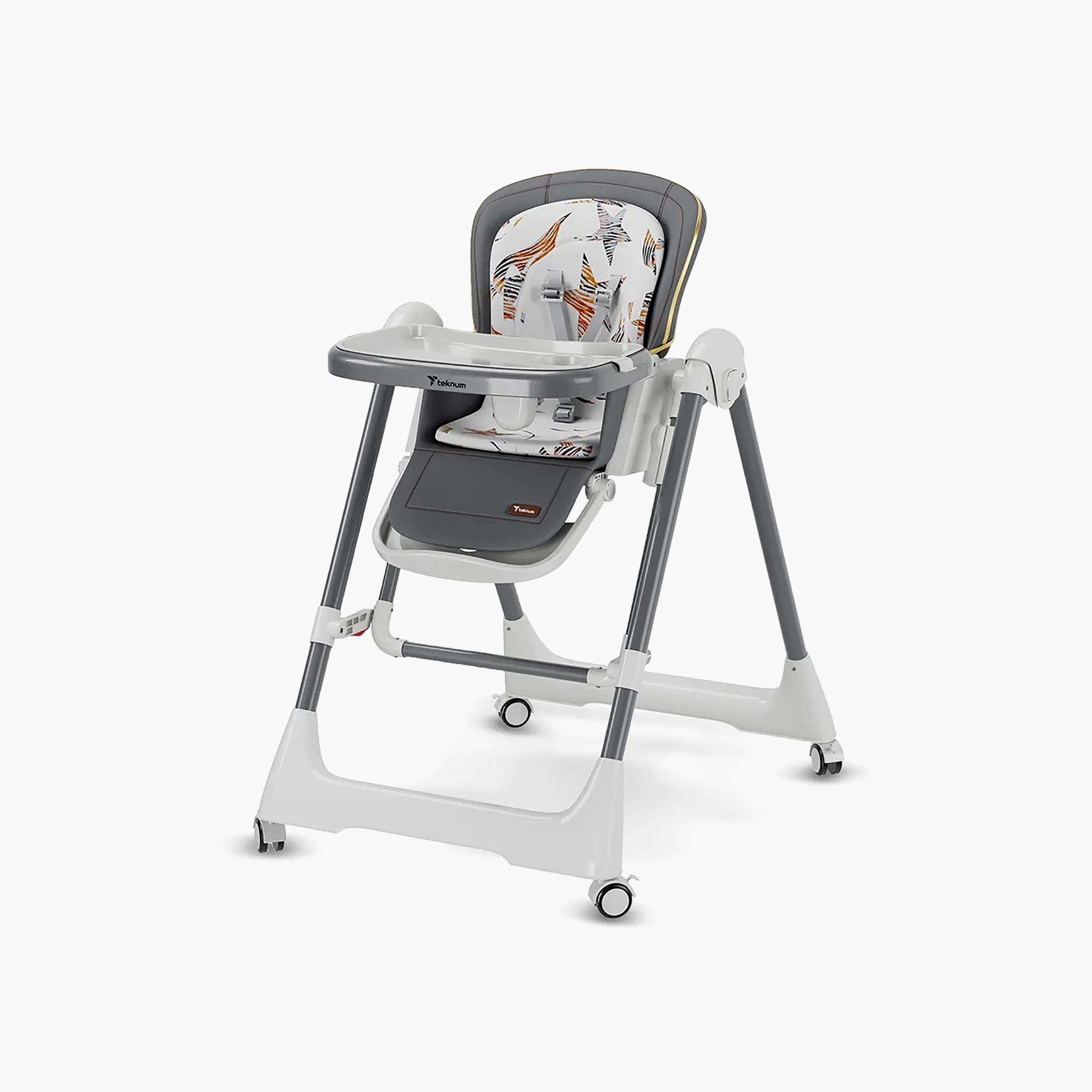 Teknum 5-IN-1 Convertible Swing & High Chair with Lockable Wheels-baby-feeding-highchairsandboosters-image-1