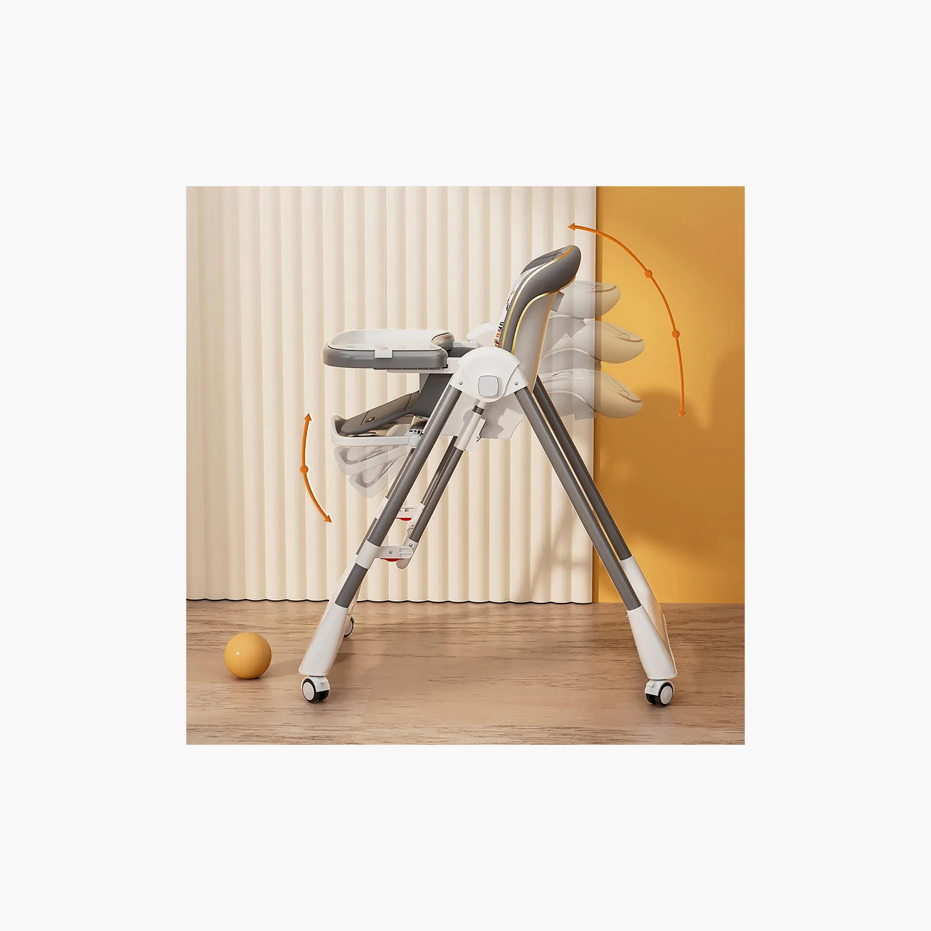 Teknum 5-IN-1 Convertible Swing & High Chair with Lockable Wheels-baby-feeding-highchairsandboosters-image-3