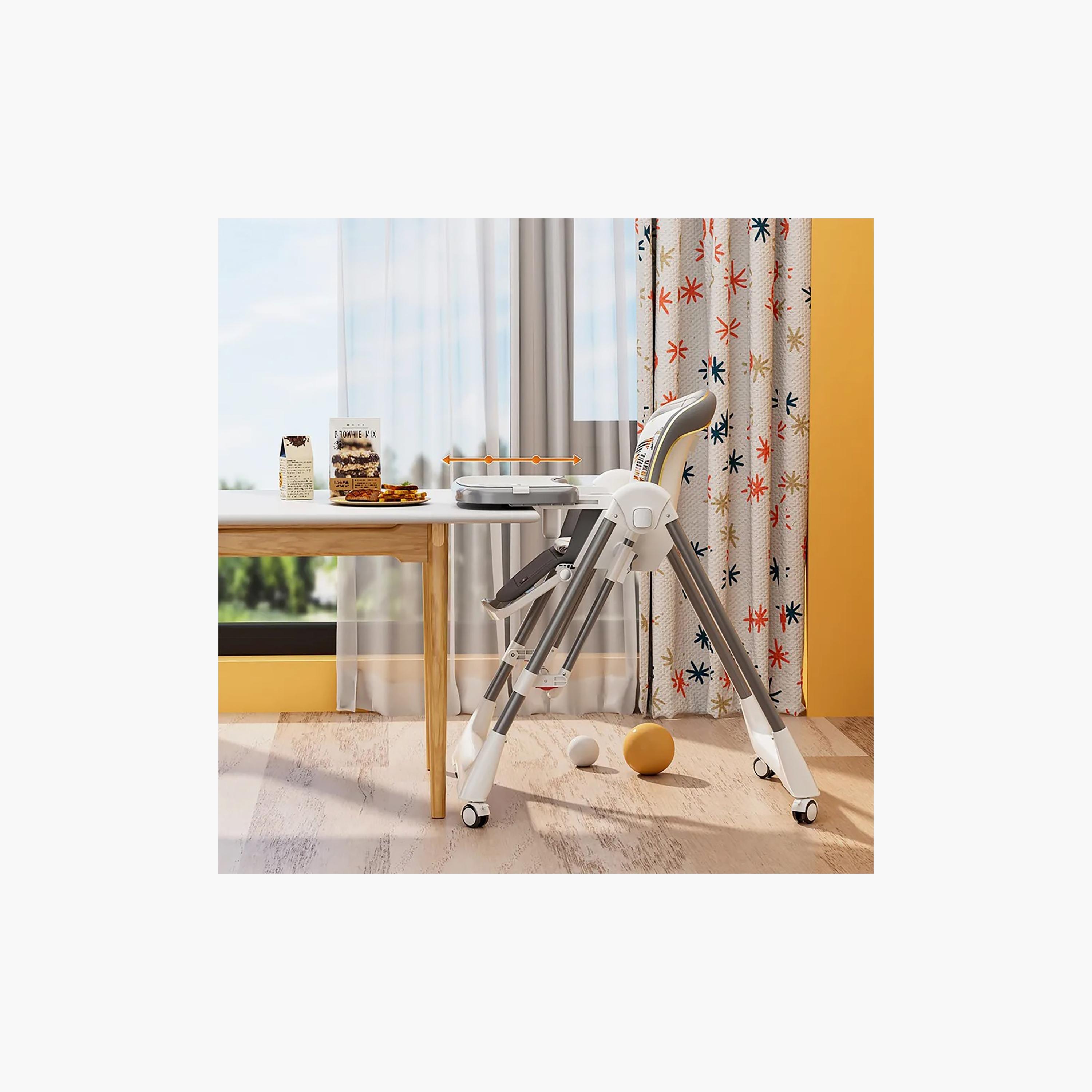 Teknum 5-IN-1 Convertible Swing & High Chair with Lockable Wheels-baby-feeding-highchairsandboosters-image-4