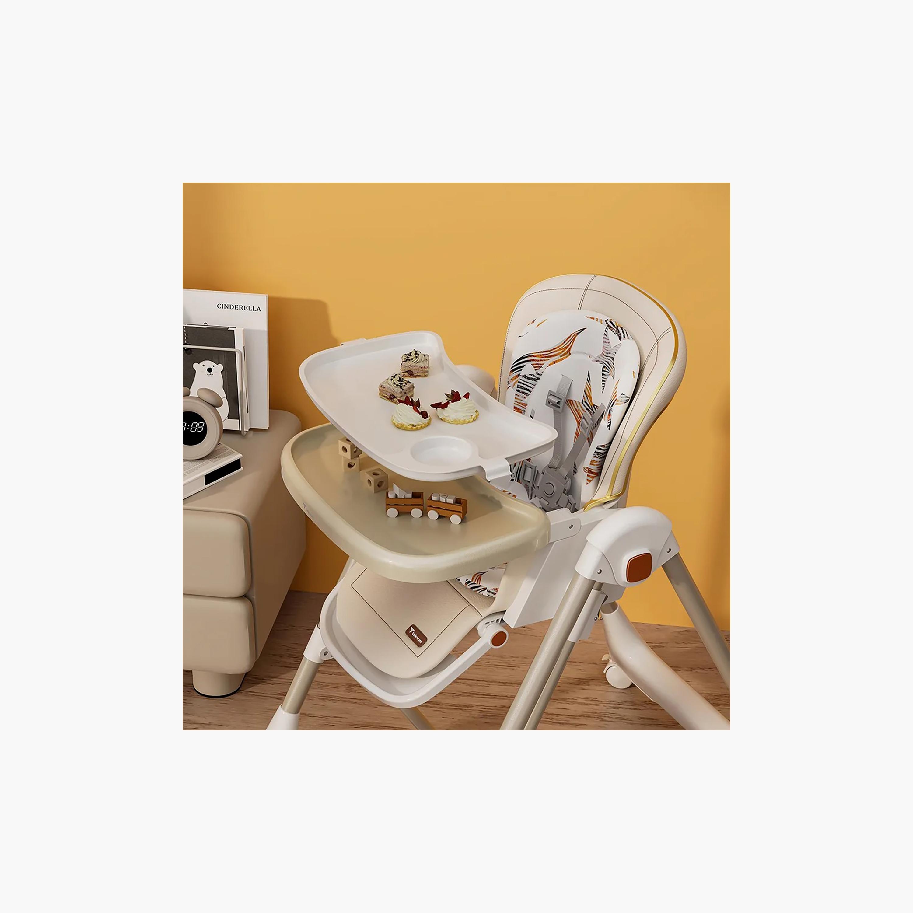 Teknum 5-IN-1 Convertible Swing & High Chair with Lockable Wheels-baby-feeding-highchairsandboosters-image-2