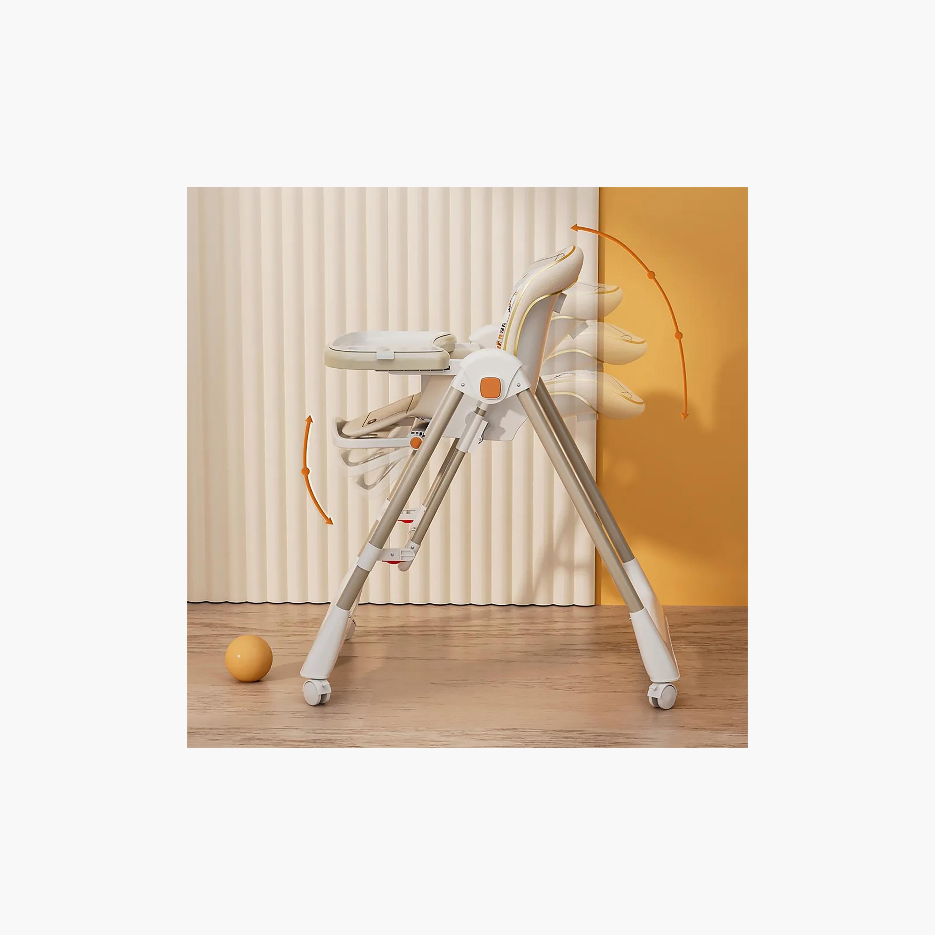 Teknum 5-IN-1 Convertible Swing & High Chair with Lockable Wheels-baby-feeding-highchairsandboosters-image-3