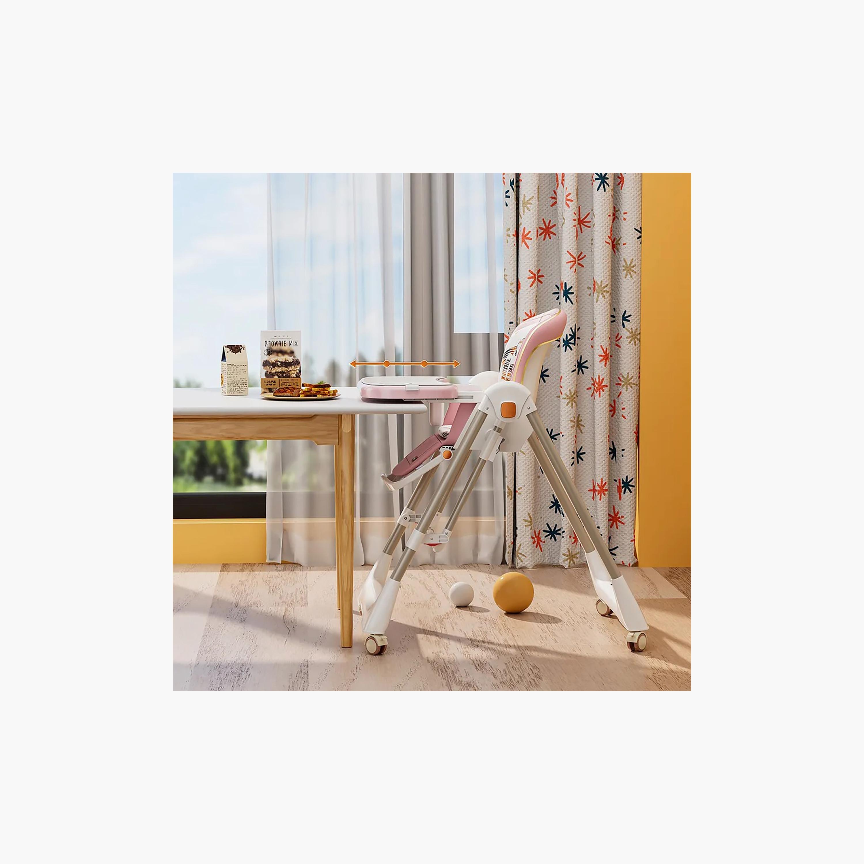Teknum 5-IN-1 Convertible Swing & High Chair with Lockable Wheels-baby-feeding-highchairsandboosters-image-4