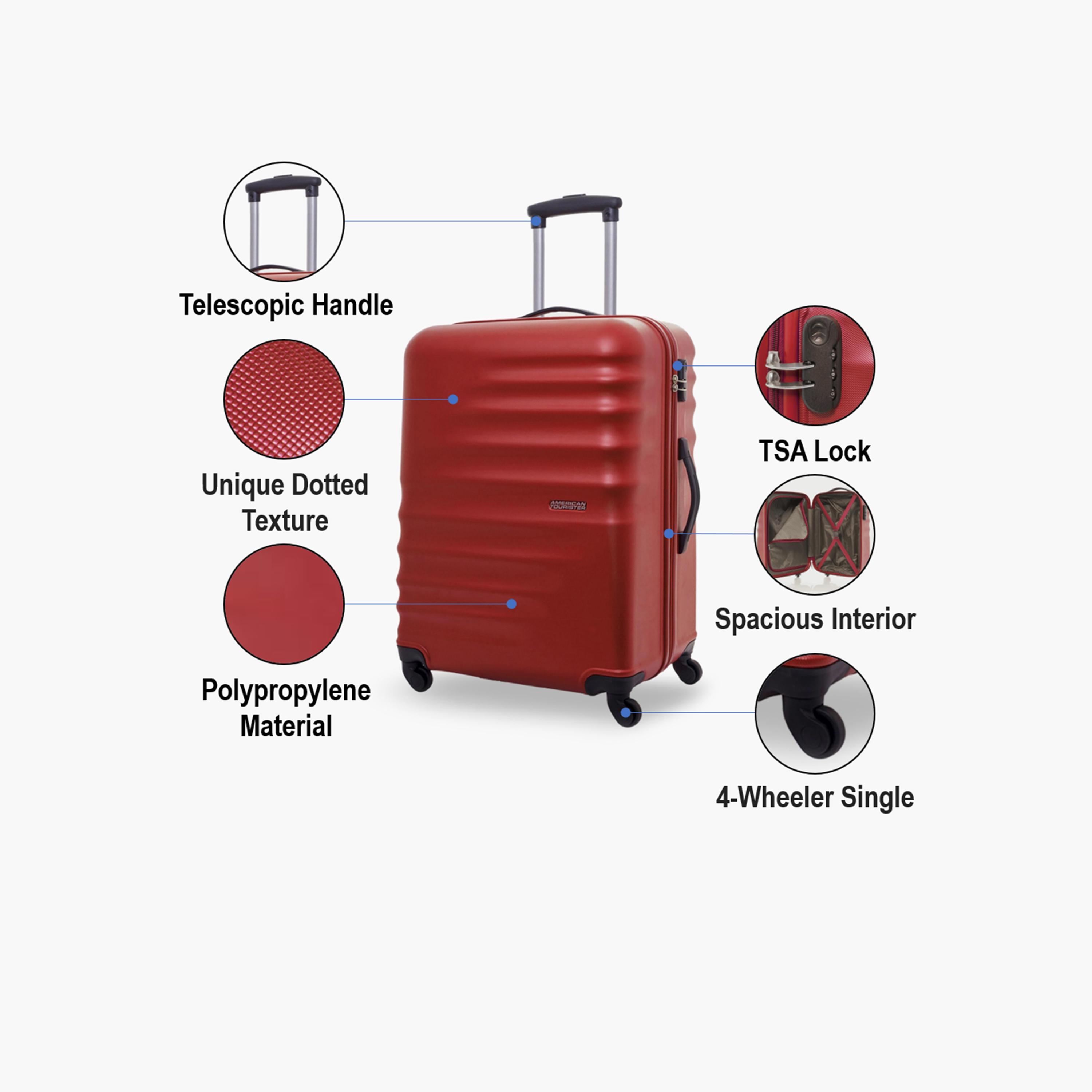 American Tourister Preston 55 CM Small Cabin Polypropylene Hardcase 4-Wheeler Spinner Trolley Bag with TSA Lock-travel-luggagesandbags-luggage-image-3
