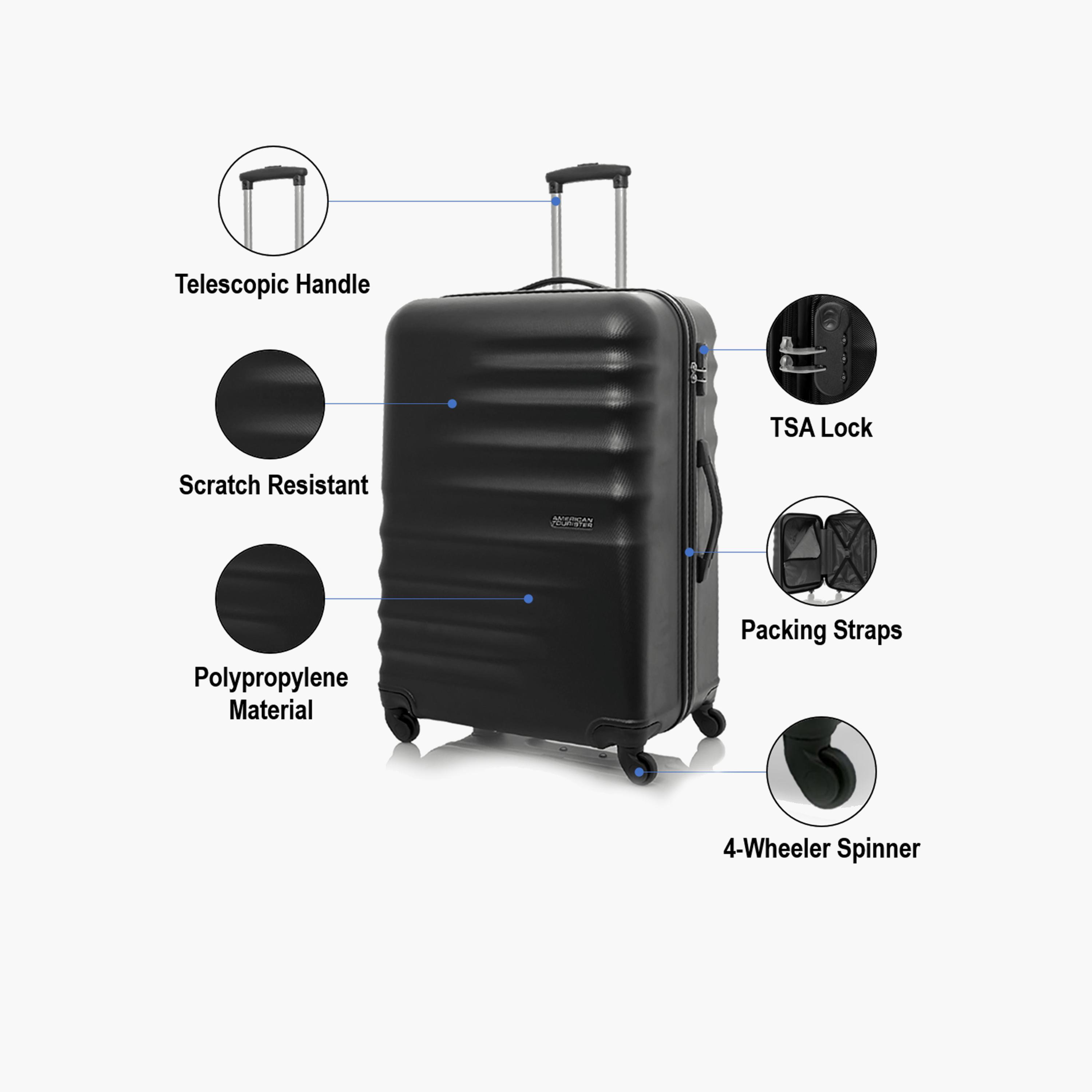 American Tourister 67CM Preston Hardside Spinner Luggage Trolley with TSA Lock Black - AG9 09 002-travel-luggagesandbags-luggage-image-3