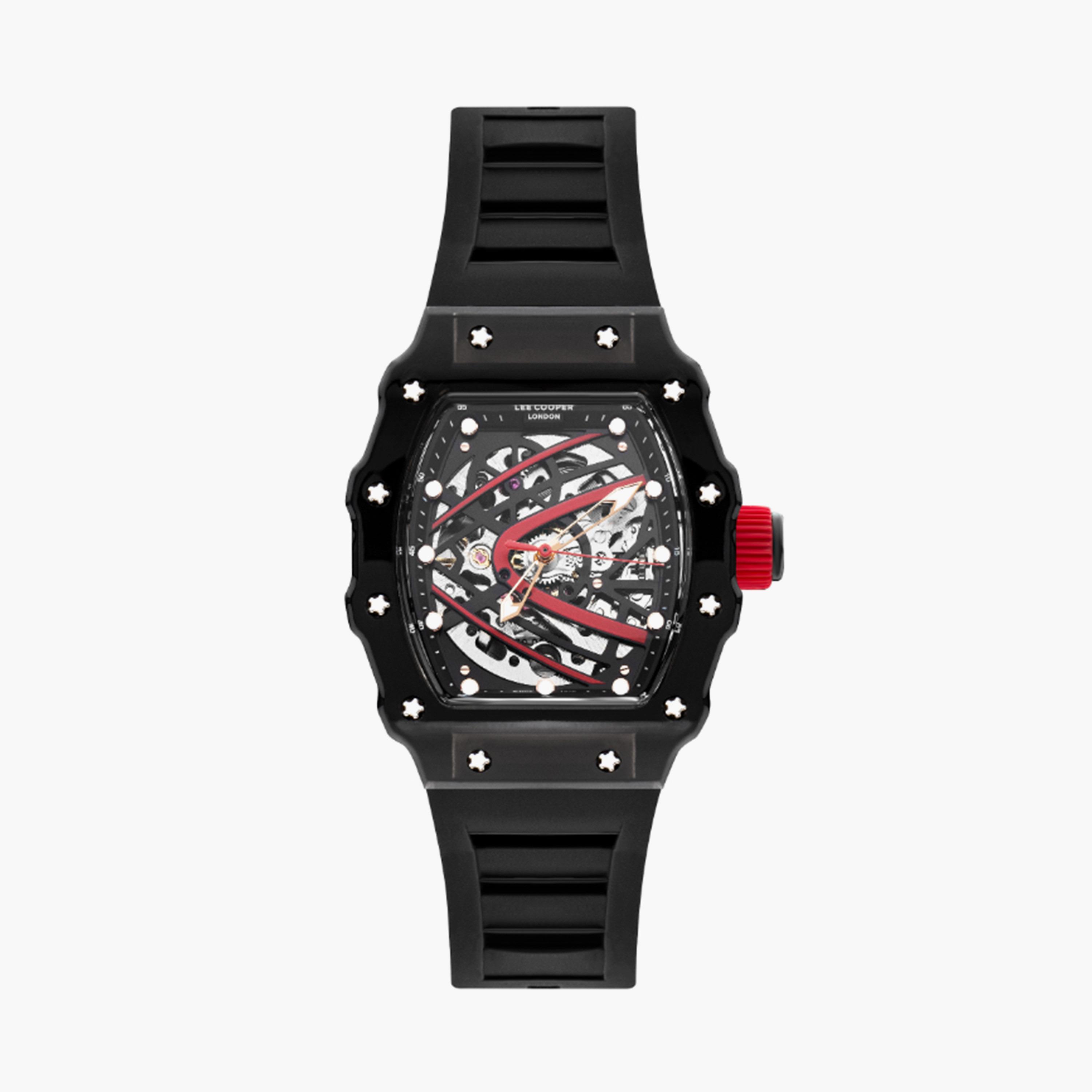 لي كوبر- ساعة  للرجال 45 مم  بسوار سيليكون أوتوماتيكي أسود | LC07980.651-men-watchesandjewellery-watches-image-1