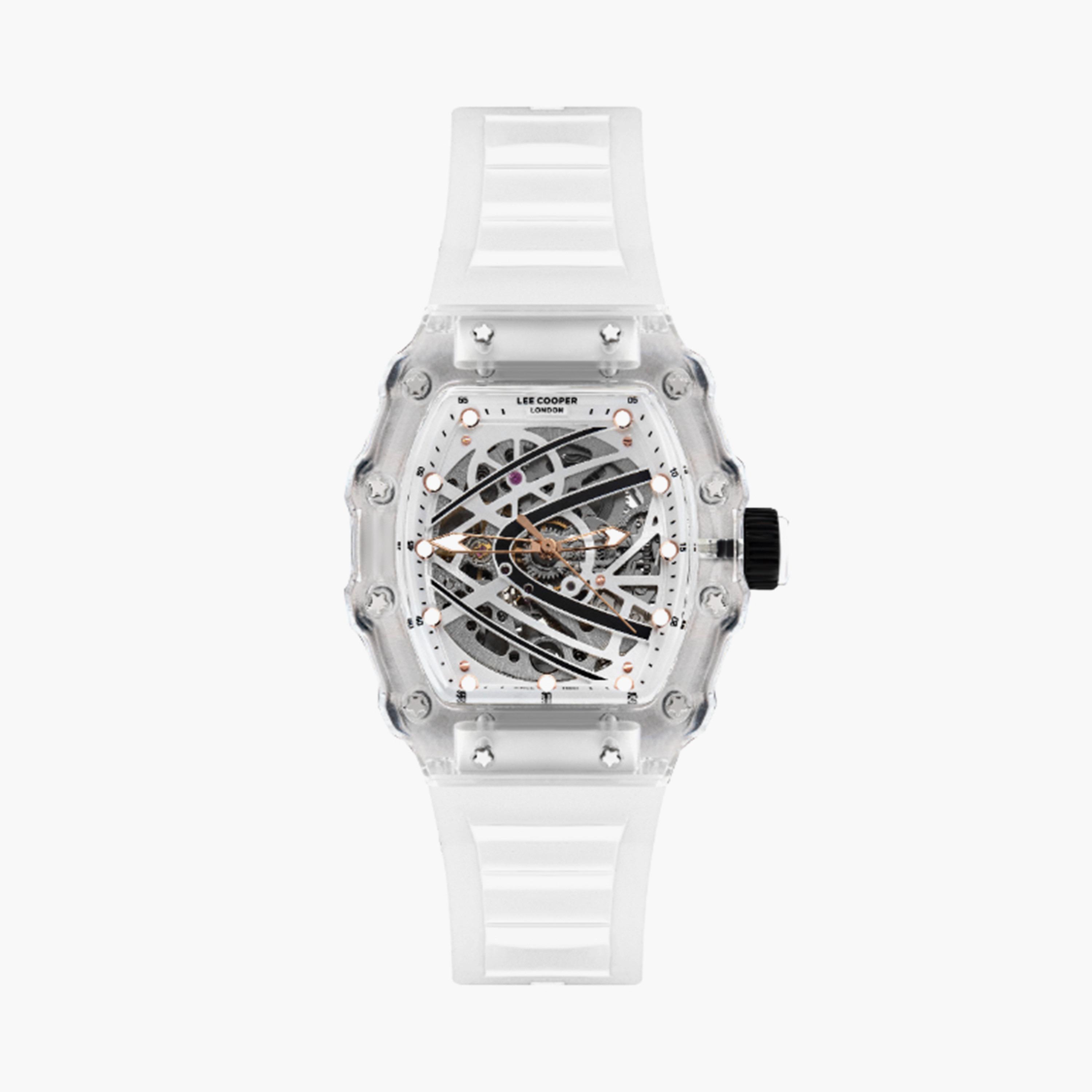 لي كوبر- ساعة  للرجال 45 مم  بيضاء بسوار سيليكون أوتوماتيكية | LC07980.333-men-watchesandjewellery-watches-image-1