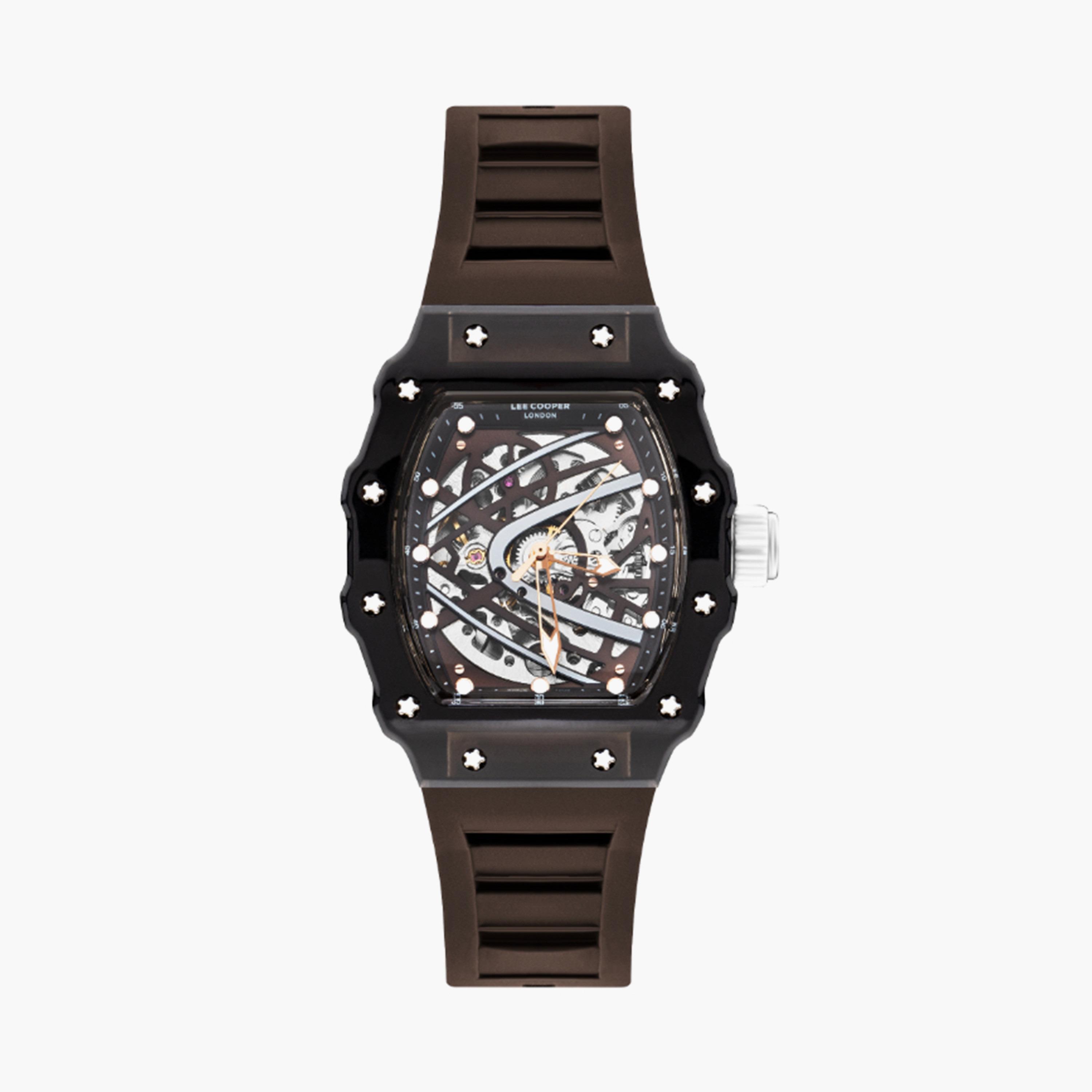 لي كوبر- ساعة  للرجال 45 مم  بسوار سيليكون بني أوتوماتيكية | LC07980.066-men-watchesandjewellery-watches-image-1