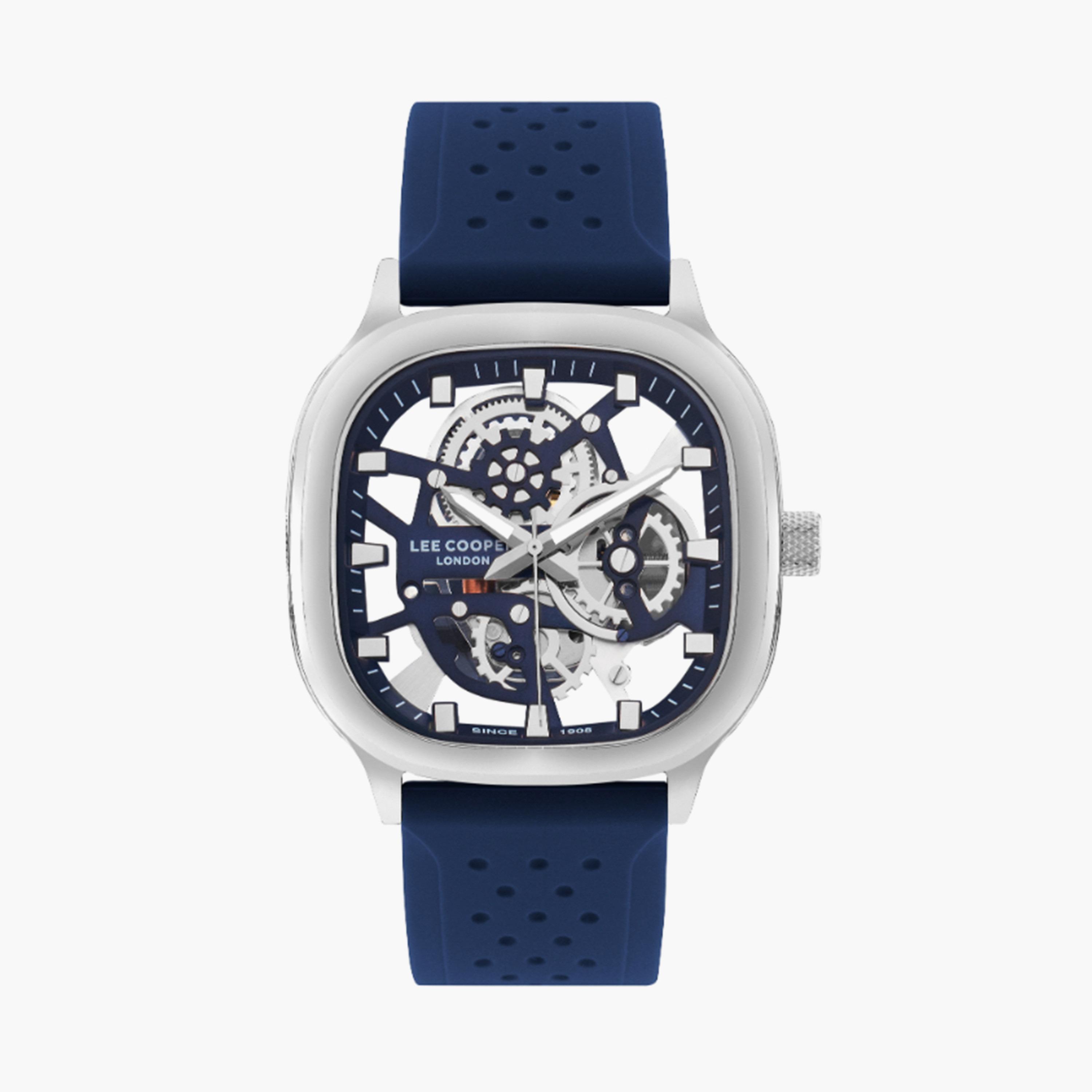 لي كوبر- ساعة  للرجال 44 مم  تناظرية بسوار سيليكون باللون الأزرق | LC07973.399-men-watchesandjewellery-watches-image-1