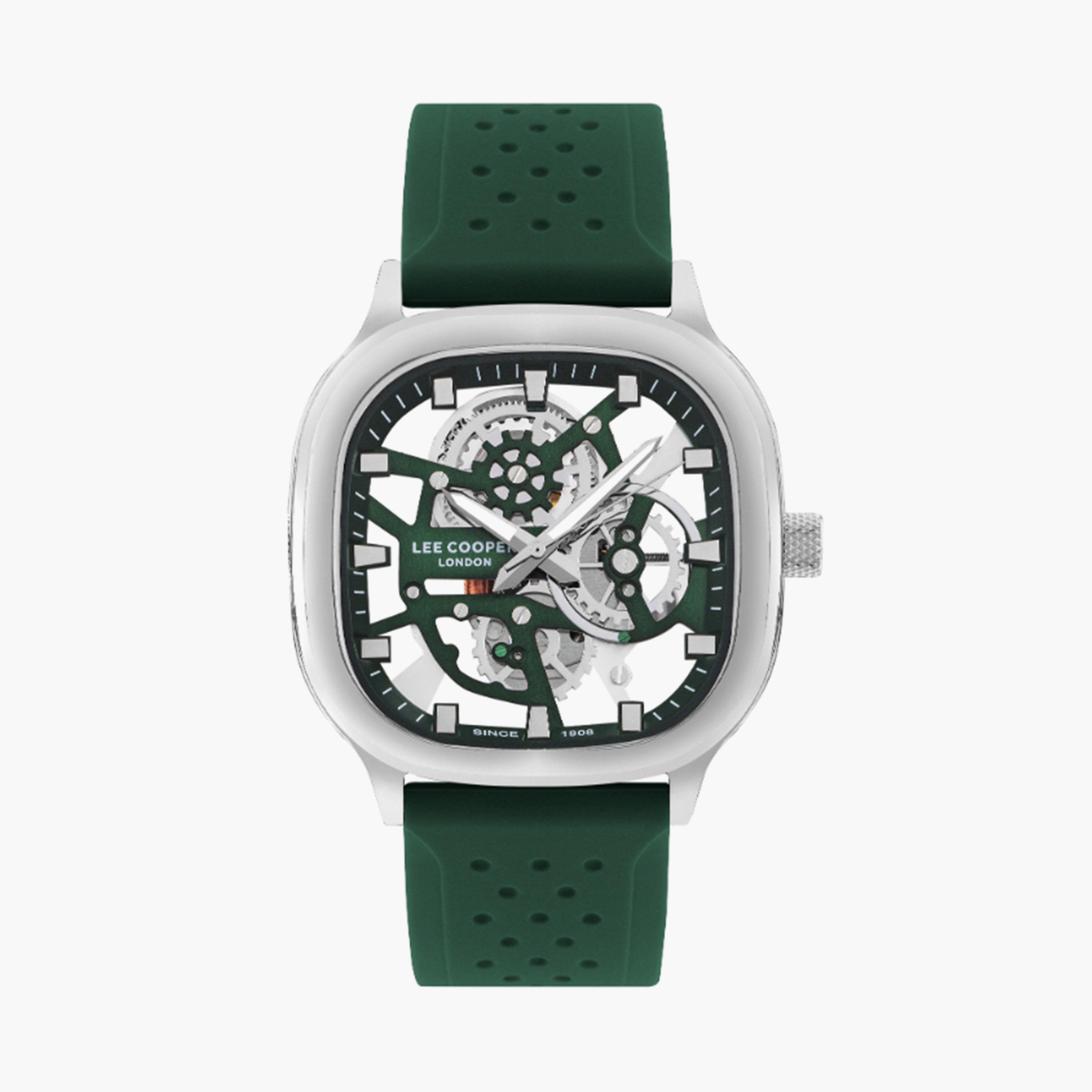 Lee Cooper Men's 44MM Green Analog Silicone Strap Watch | LC07973.377-men-watchesandjewellery-watches-image-1