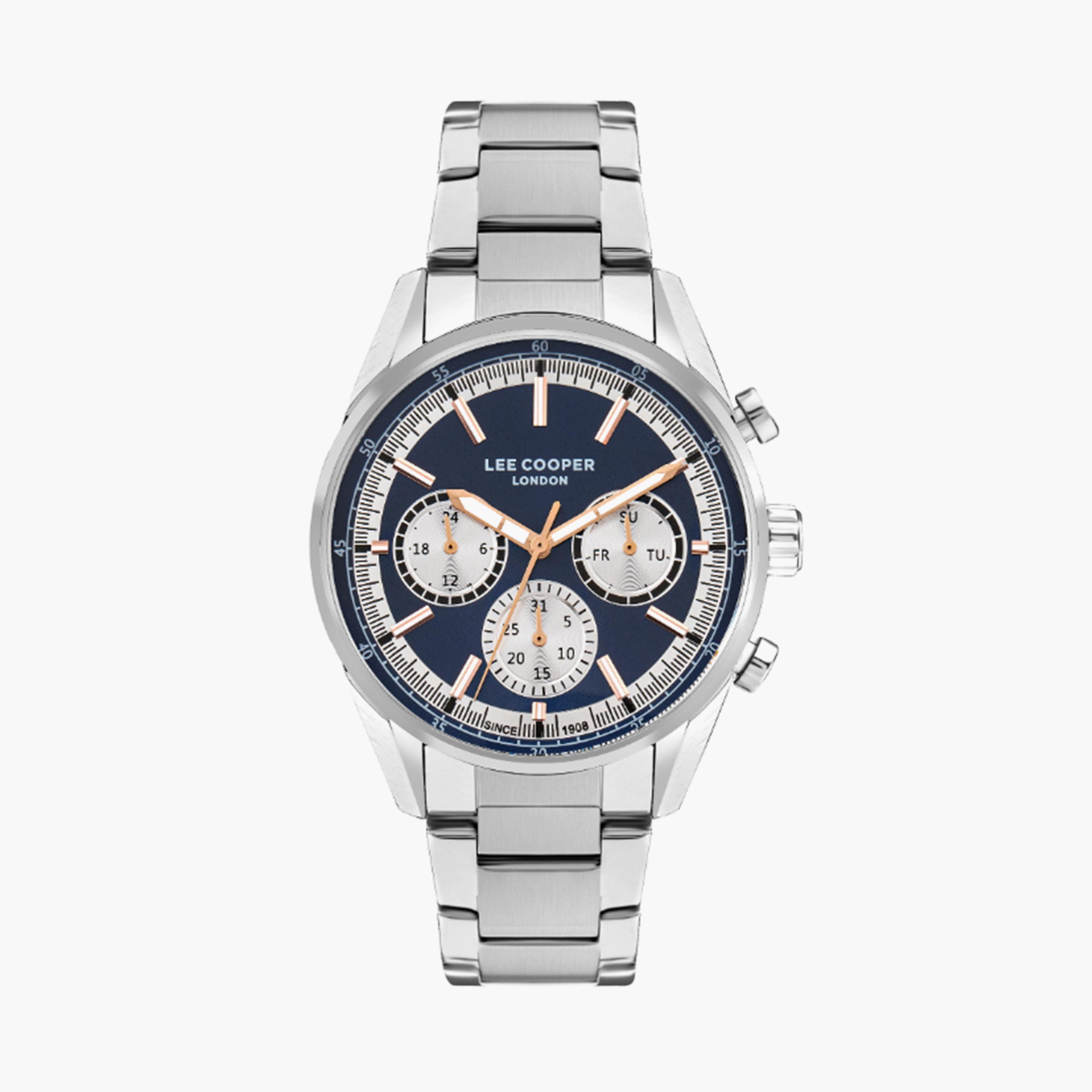 لي كوبر- ساعة  للرجال 44 مم  فضية كرونوغراف معدنية | LC07986.390-men-watchesandjewellery-watches-image-1