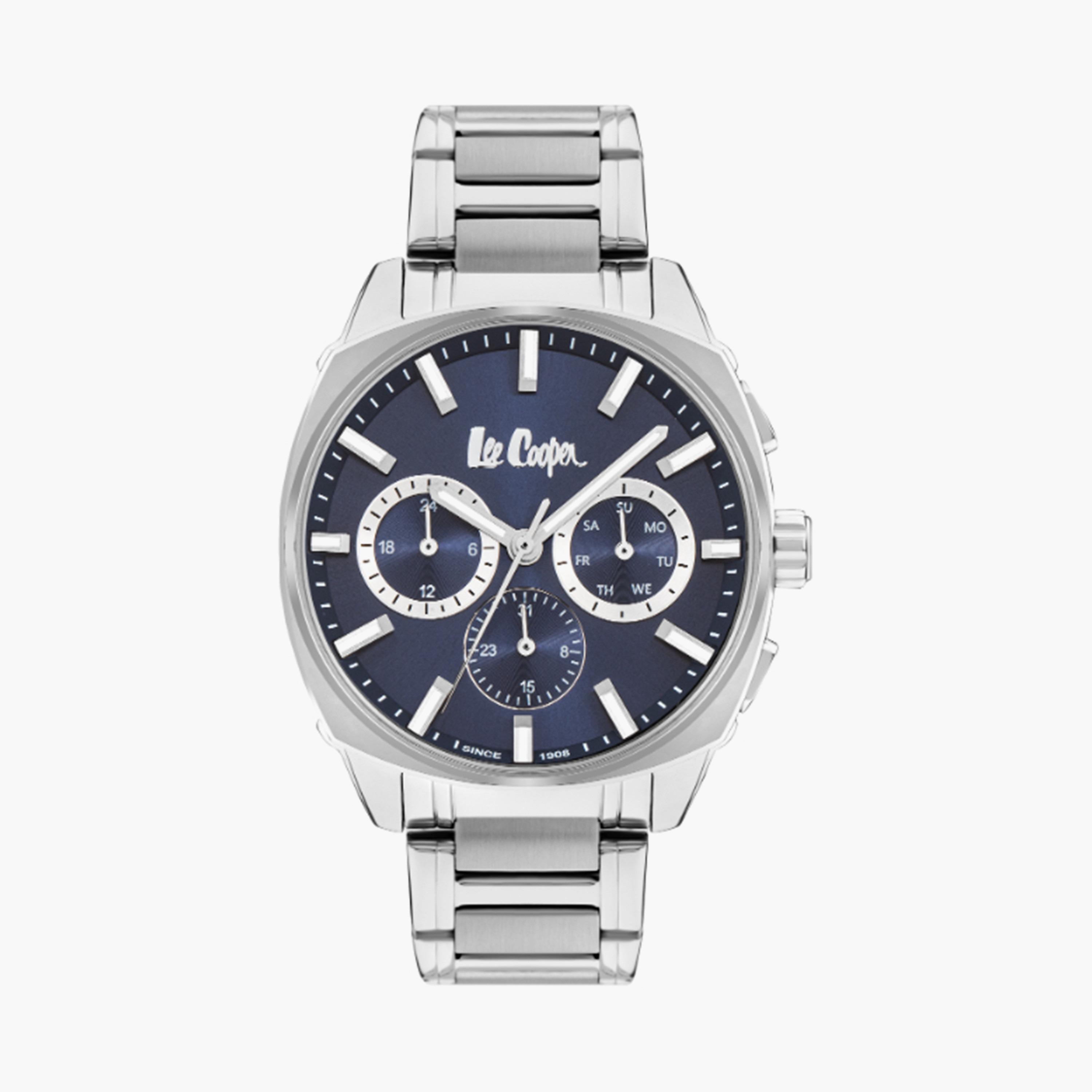لي كوبر- ساعة  للرجال 44 مم  فضية كرونوغراف معدنية | LC07925.390-men-watchesandjewellery-watches-image-1
