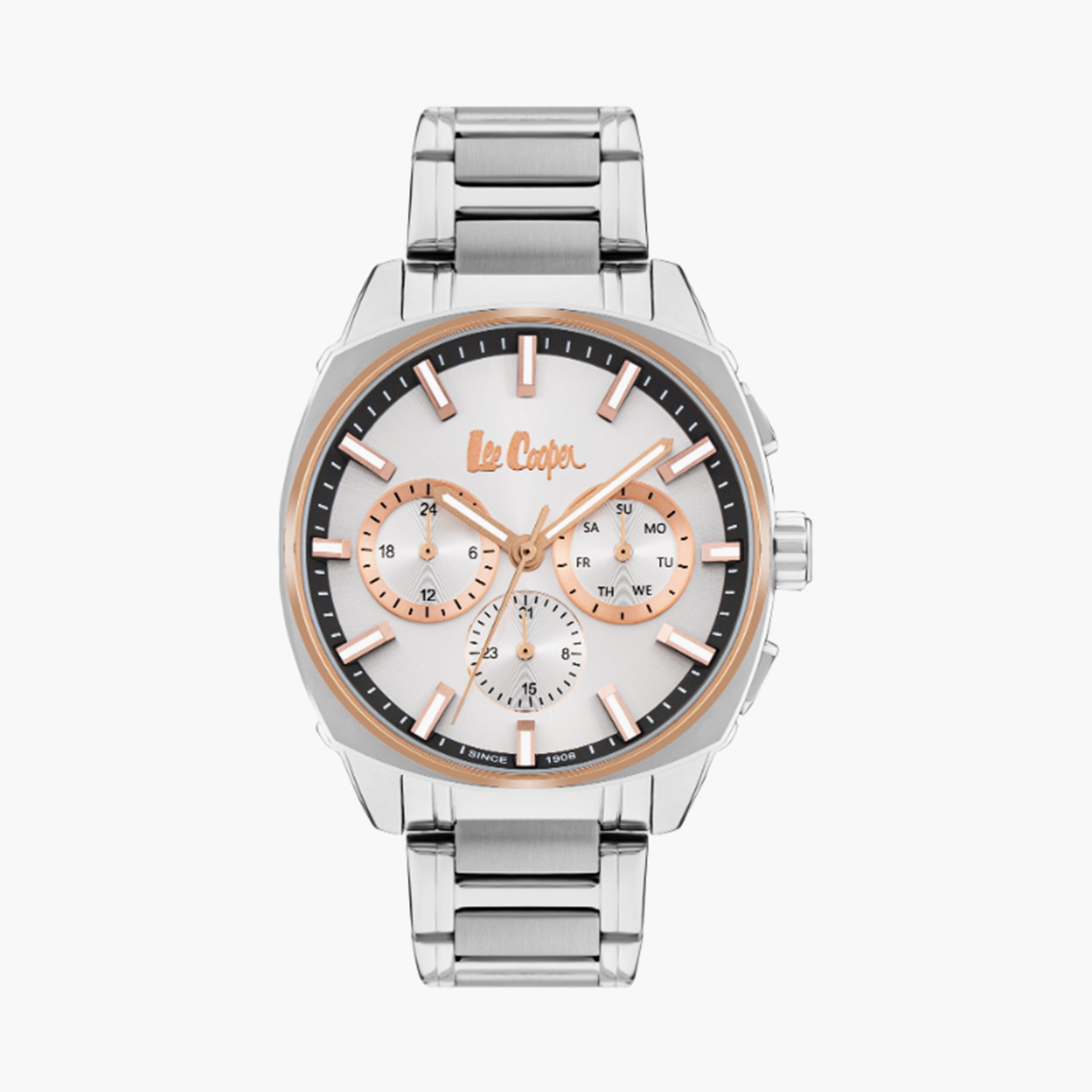 لي كوبر- ساعة  للرجال 44 مم  فضية كرونوغراف معدنية | LC07925.230-men-watchesandjewellery-watches-image-1
