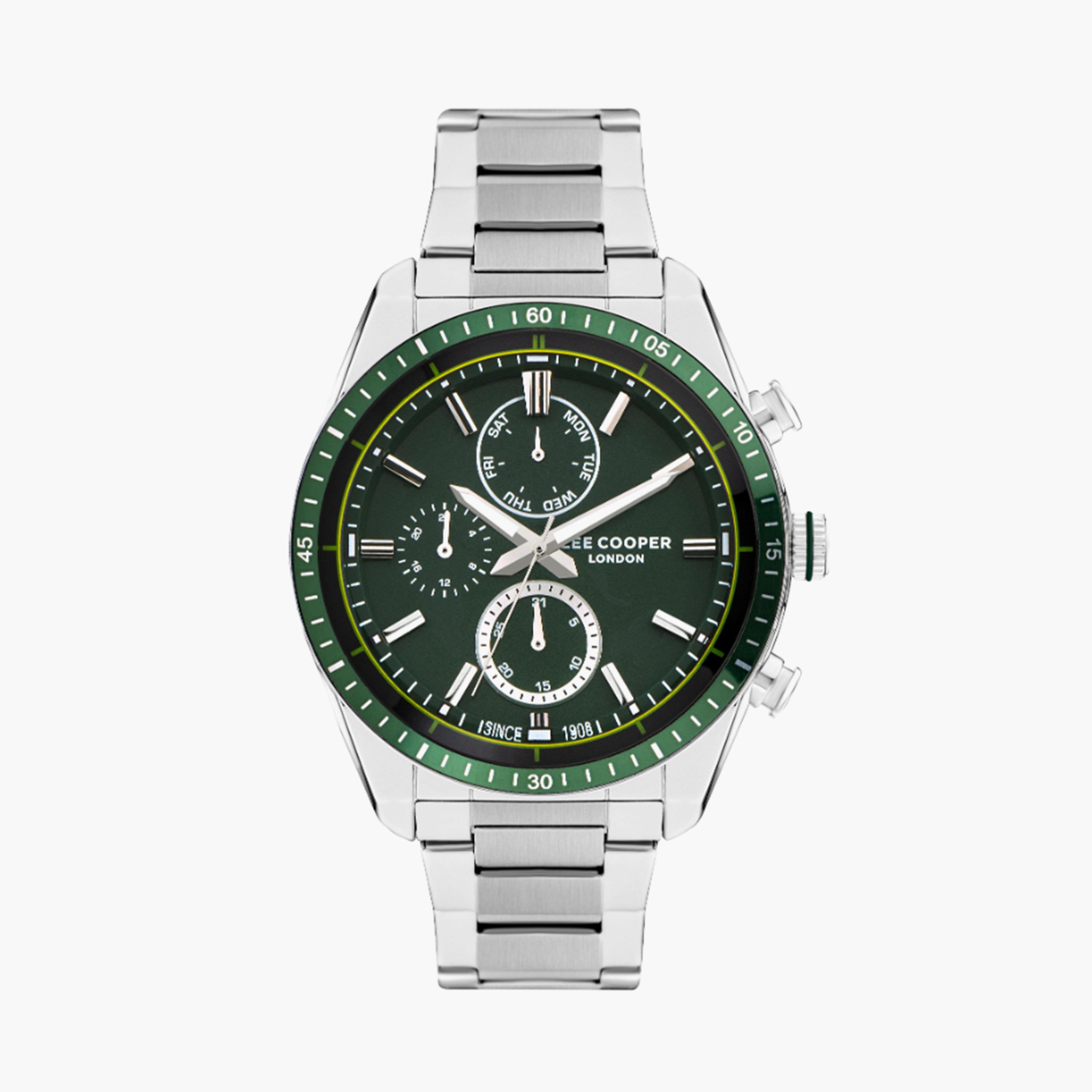 لي كوبر- ساعة  للرجال 45 مم  فضية كرونوغراف معدنية | LC07949.370-men-watchesandjewellery-watches-image-1