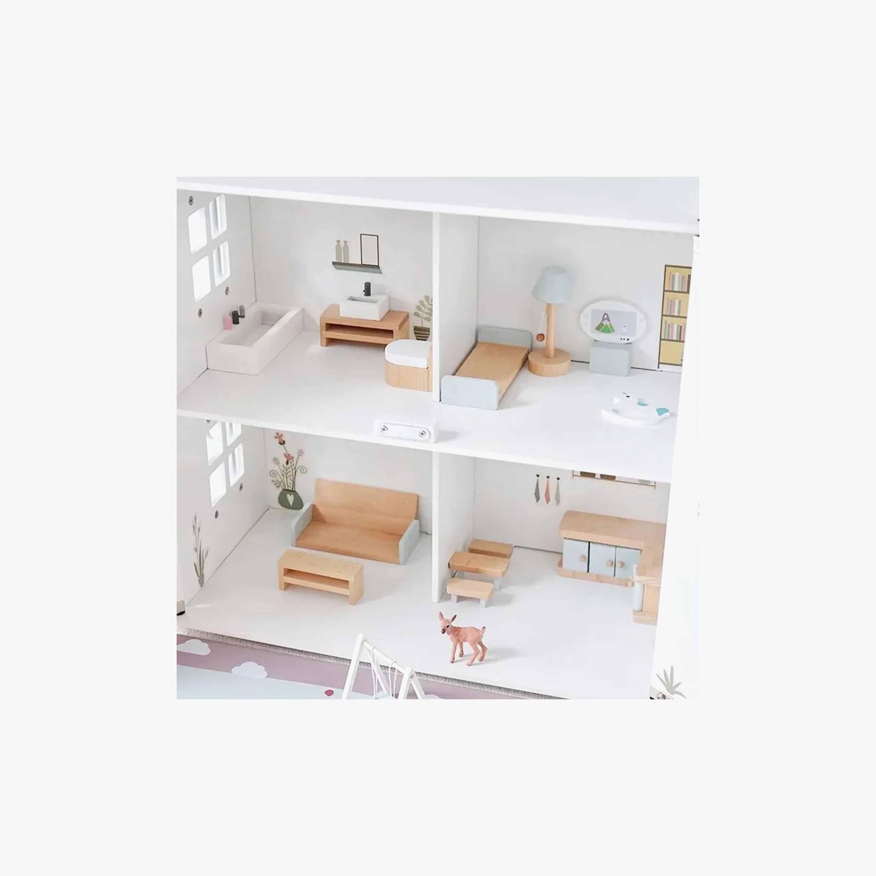 Woody Buddy Doll House Set, White-toys-dollsandplaysets-dollhouses-image-3