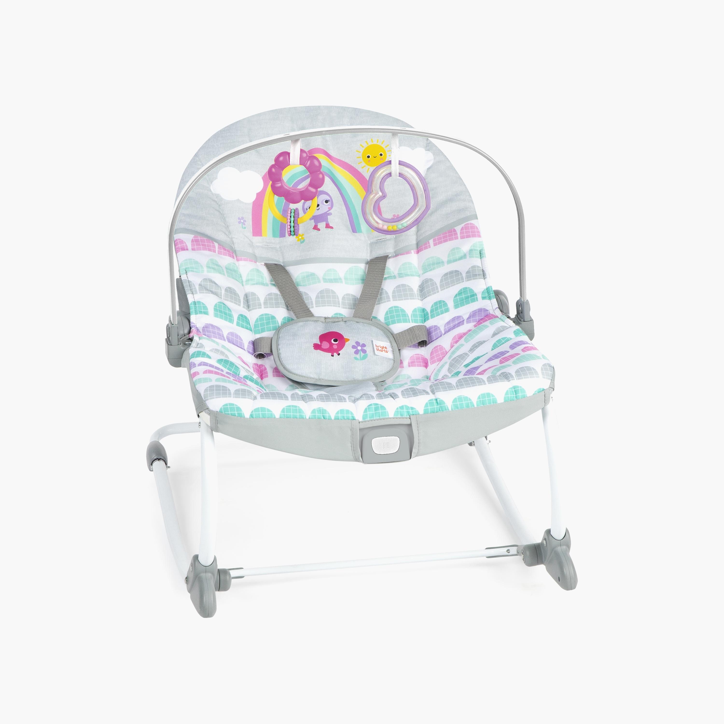 Bright Starts Rosy Rainbow Rocker with Vibrations-baby-infantactivity-rockers-image-1