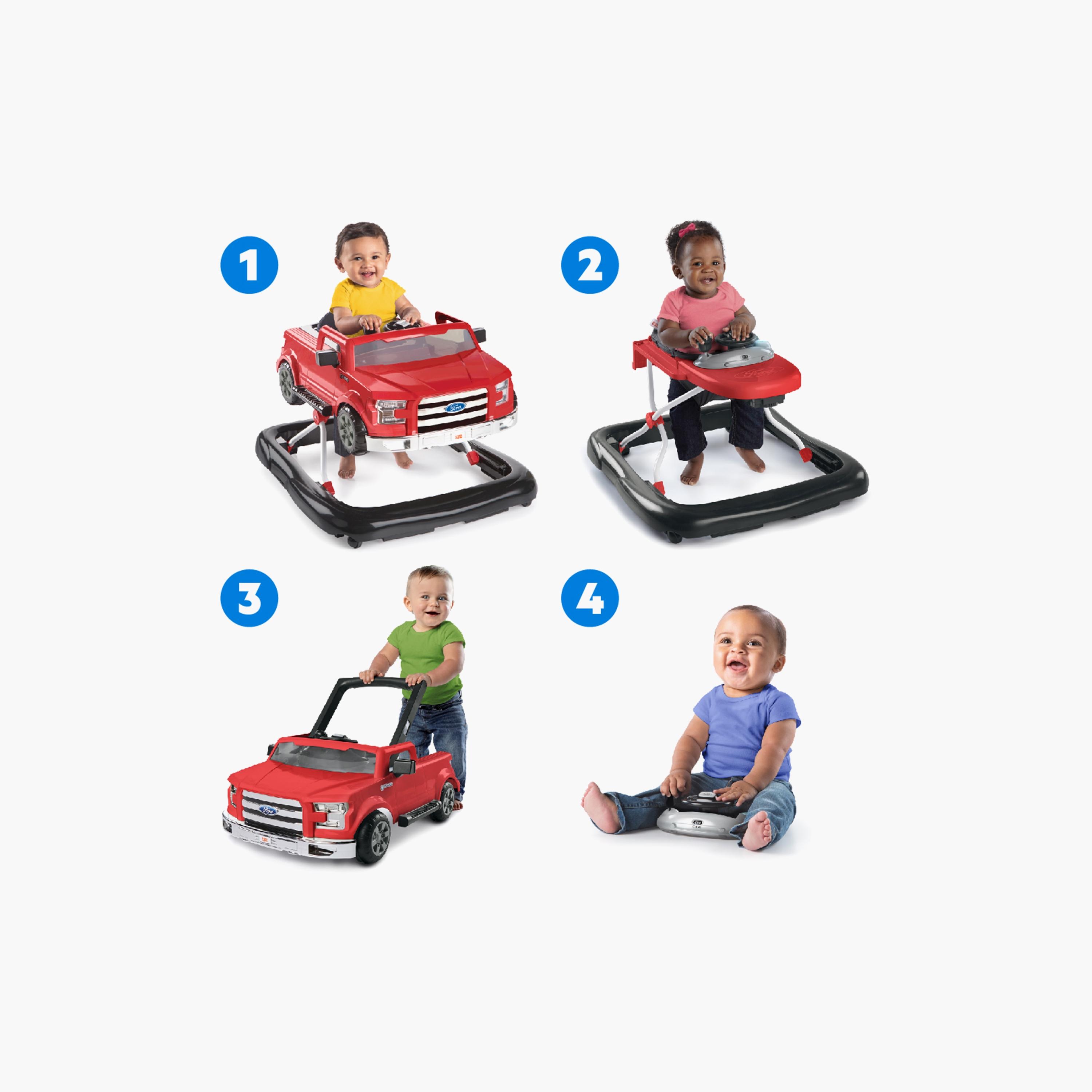 Bright Starts Ford F-150 Rapid 4-In-1 Activity Walker - Red-baby-infantactivity-walkers-image-2