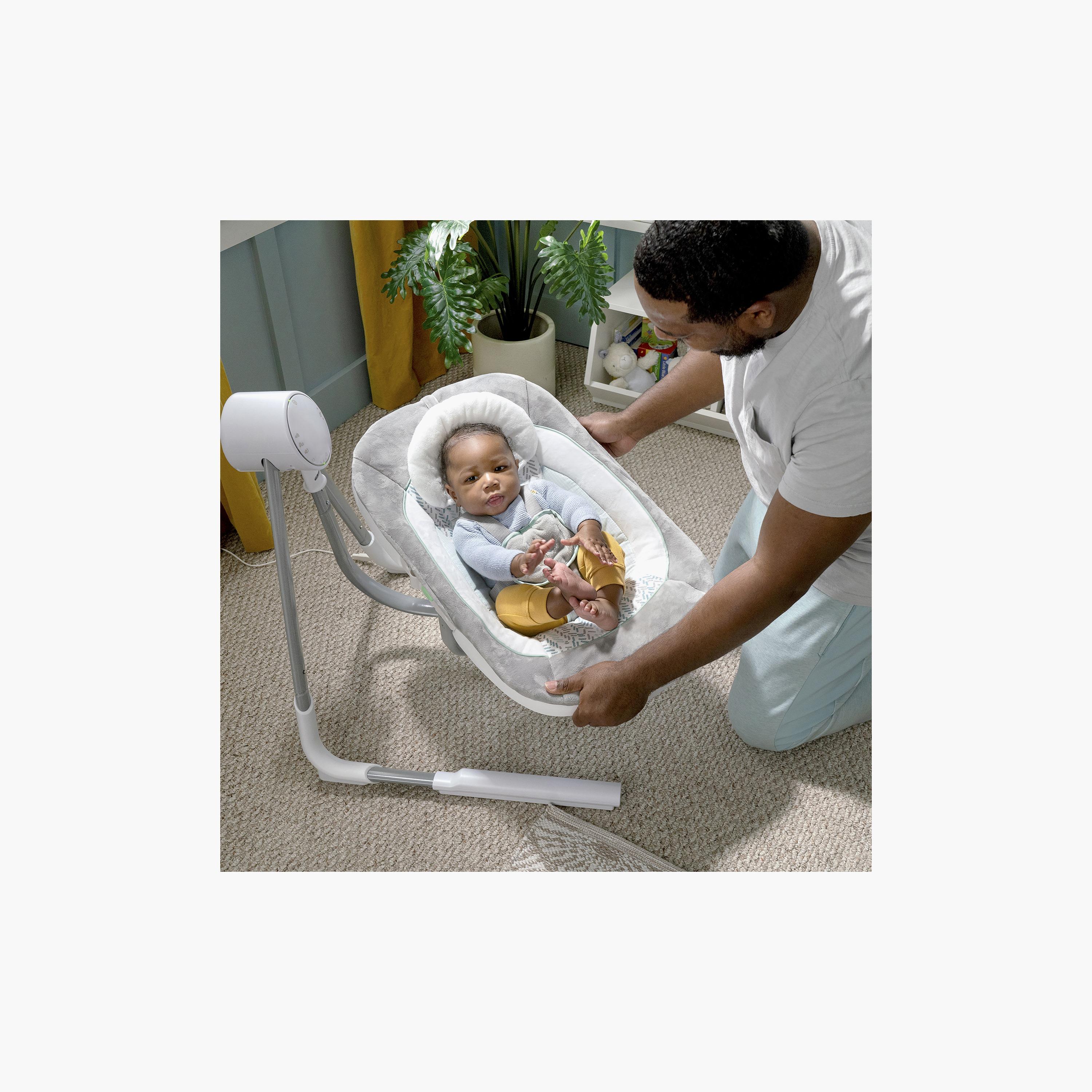 Ingenuity AnyWay Sway Dual-Direction Portable Swing - Spruce-baby-infantactivity-swings-image-2