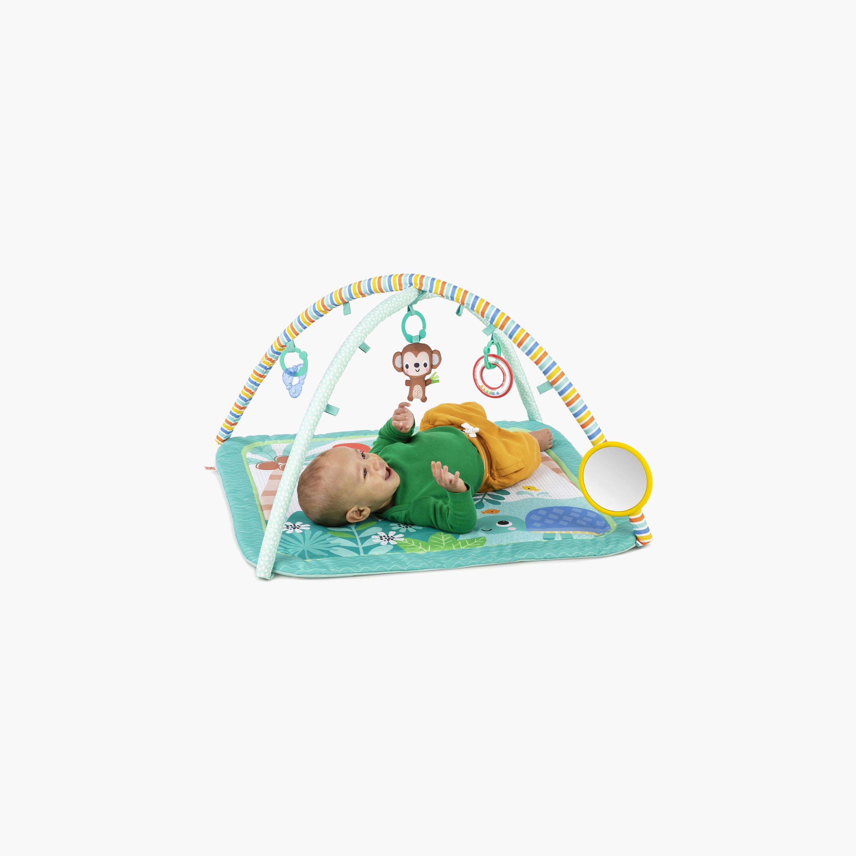 Bright Starts Palm Party Activity Gym Washable Play Mat with Toys-baby-infantactivity-playgyms-image-2
