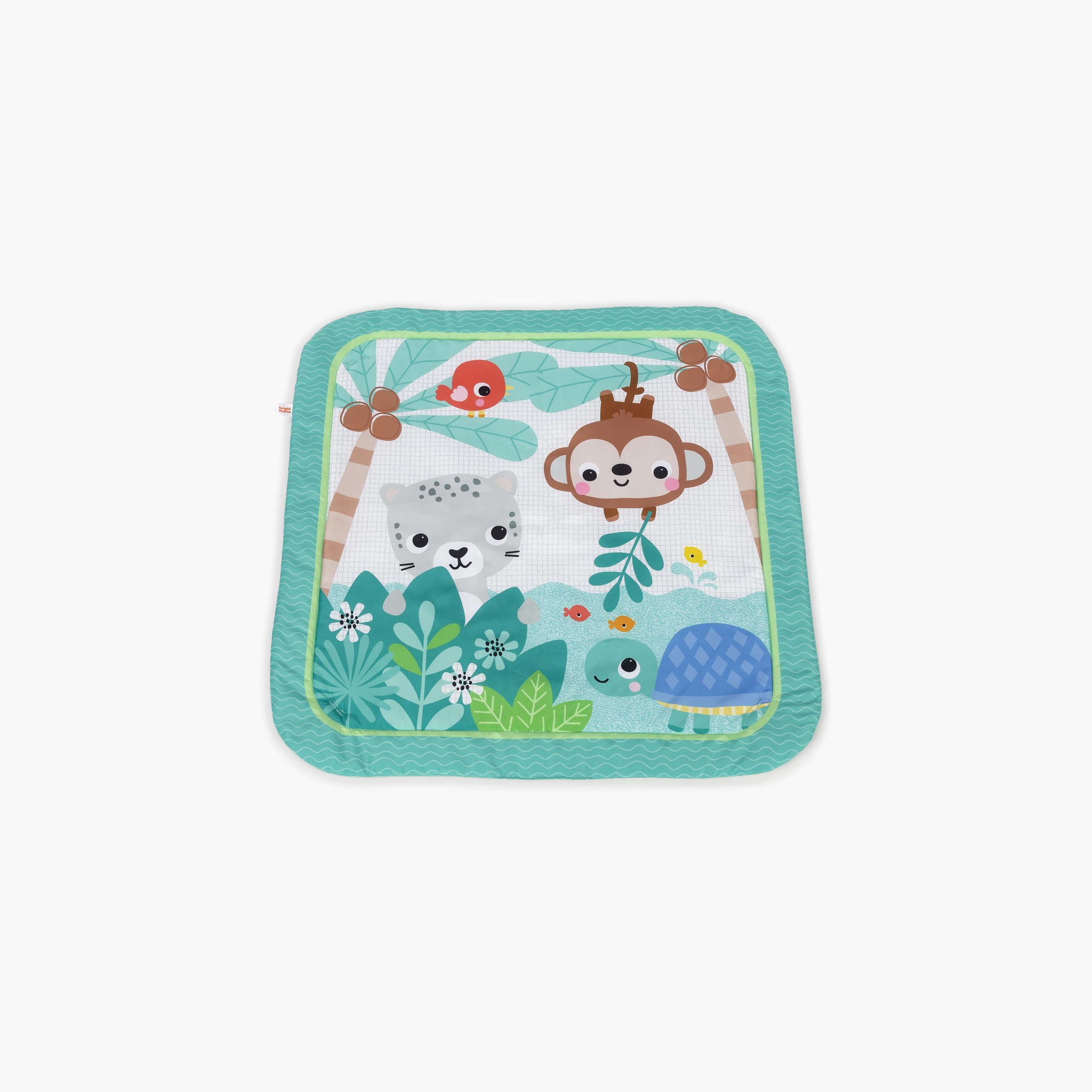 Bright Starts Palm Party Activity Gym Washable Play Mat with Toys-baby-infantactivity-playgyms-image-3