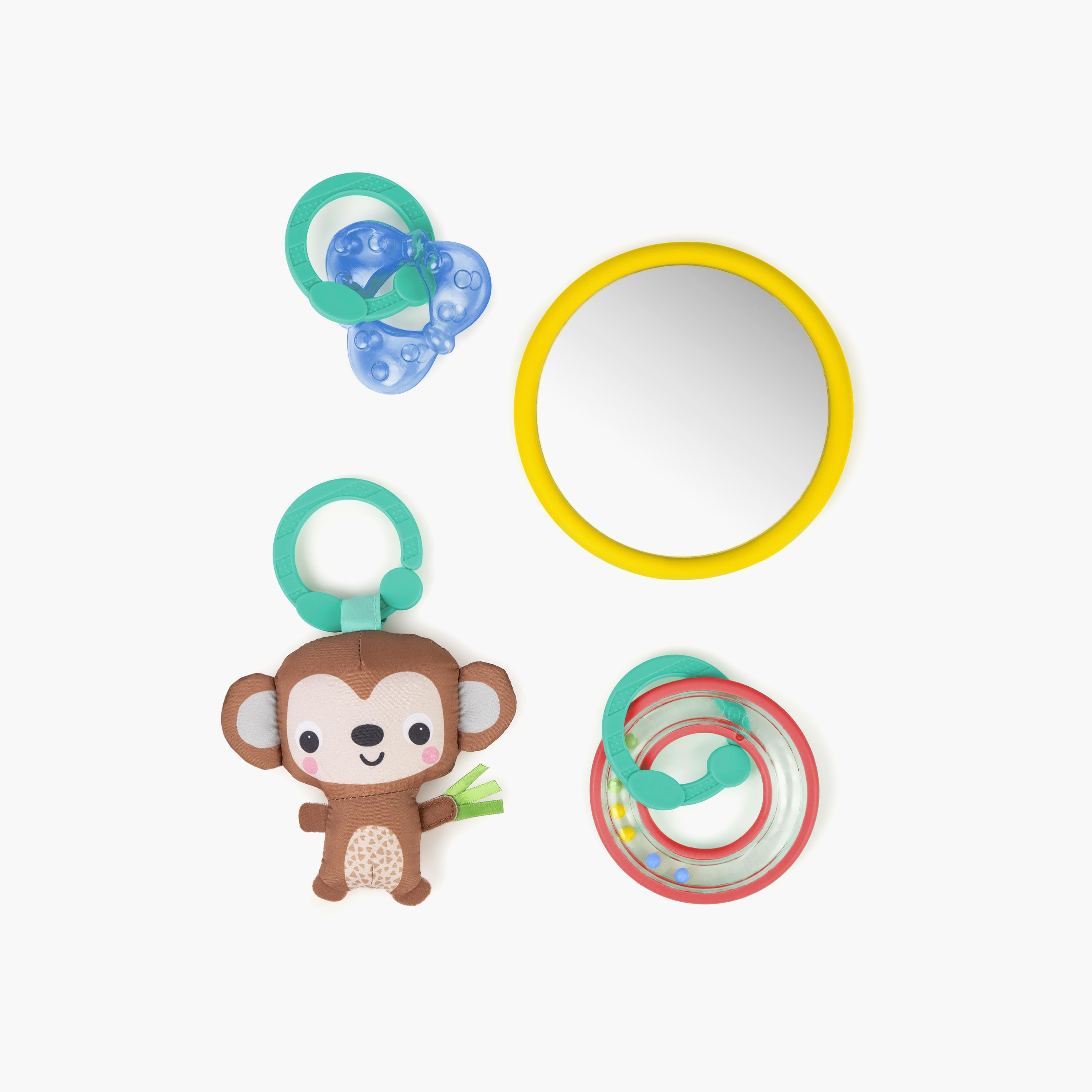 Bright Starts Palm Party Activity Gym Washable Play Mat with Toys-baby-infantactivity-playgyms-image-5